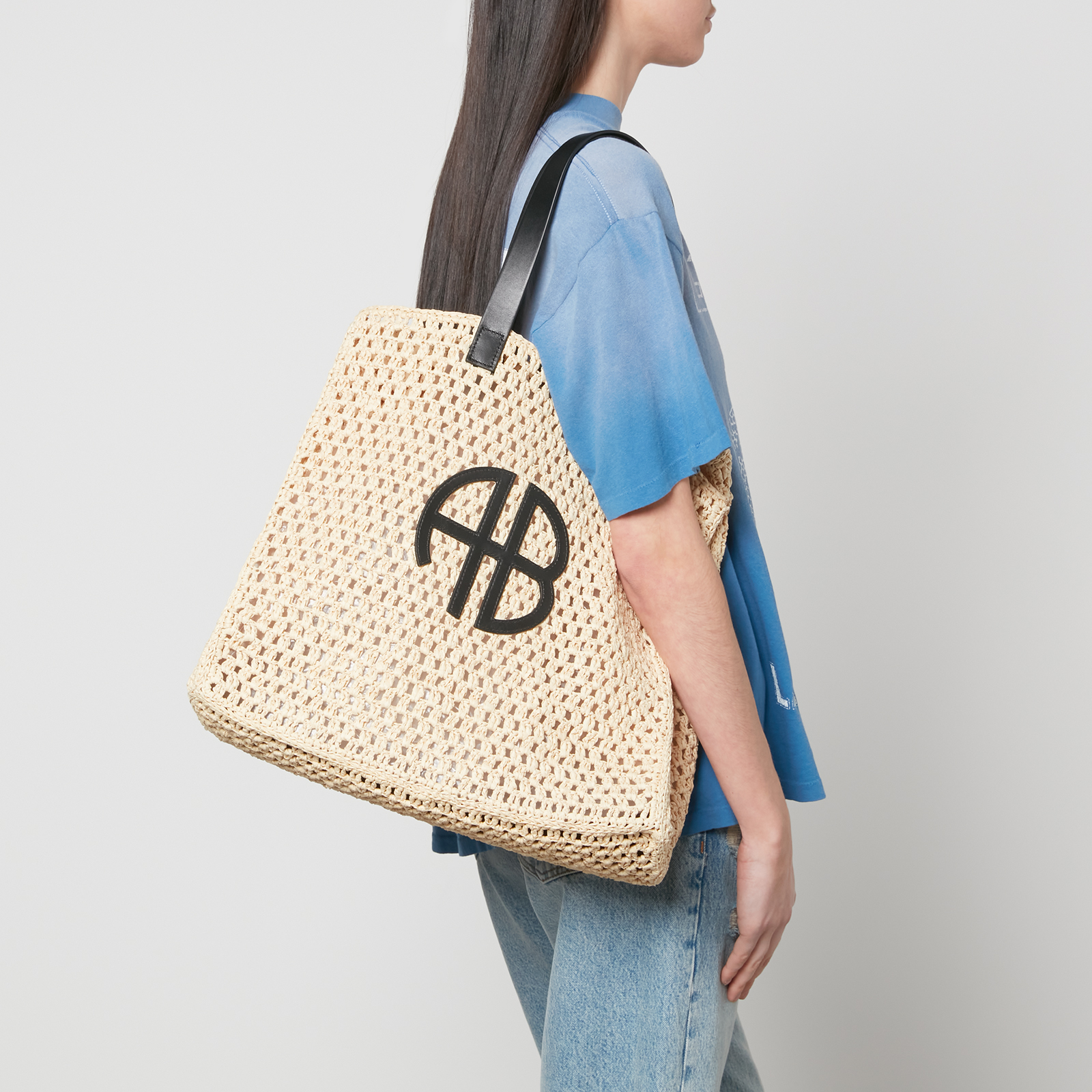 Anine Bing Large Rio Rattan Tote Bag Coggles