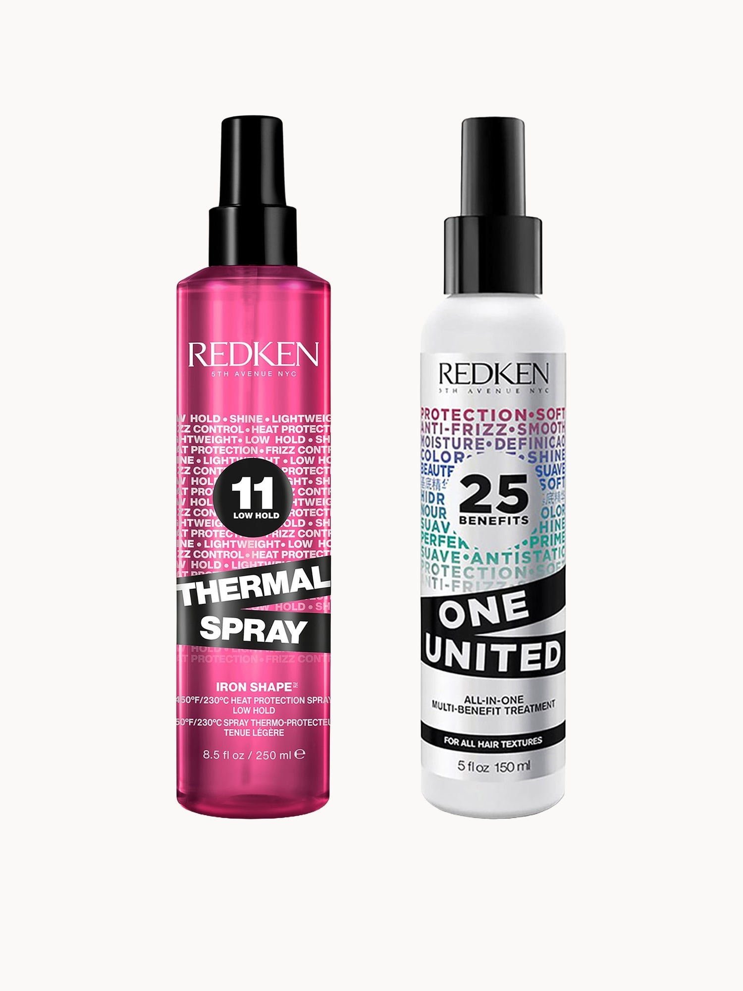 Redken Thermal Spray 250ml and One United 150ml Bundle