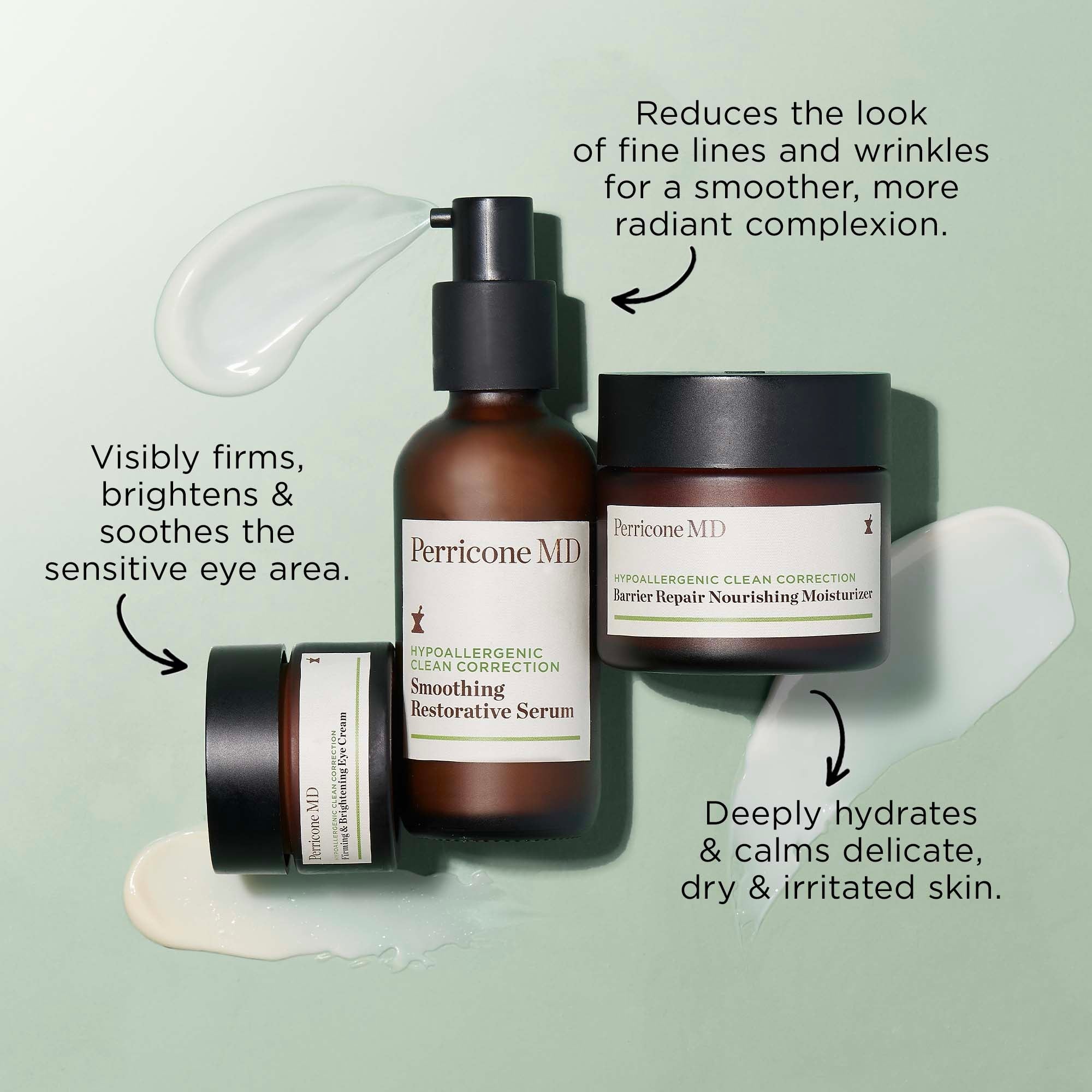 Hypoallergenic Clean Correction Smoothing Restorative Serum