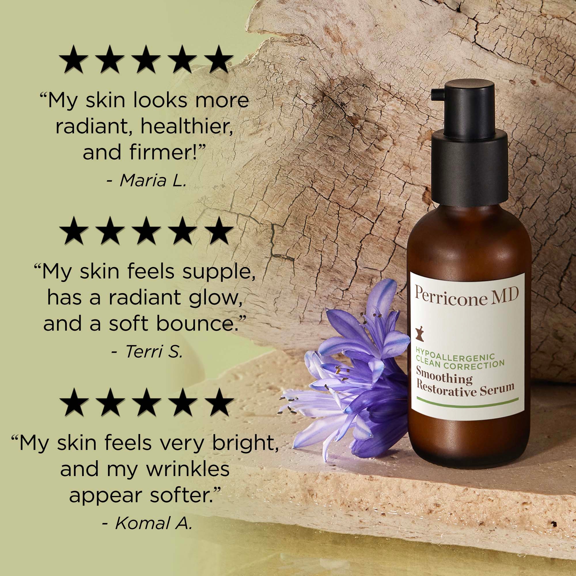 Hypoallergenic Clean Correction Smoothing Restorative Serum