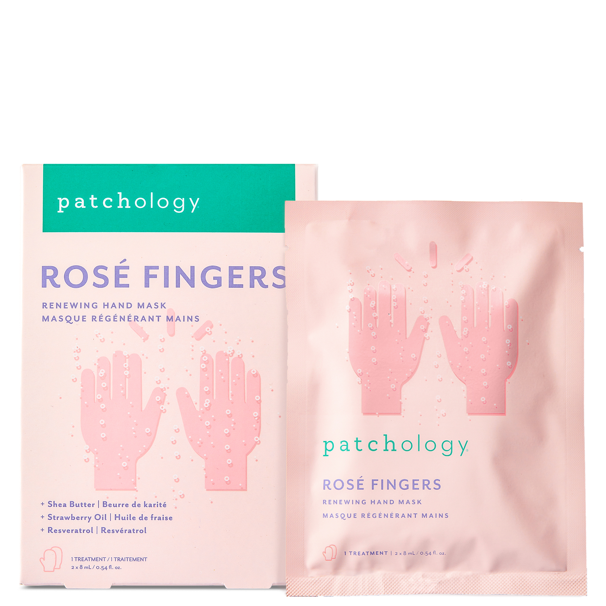 cult Patchology Rosé Fingers - Renewing Hand Mask 54g