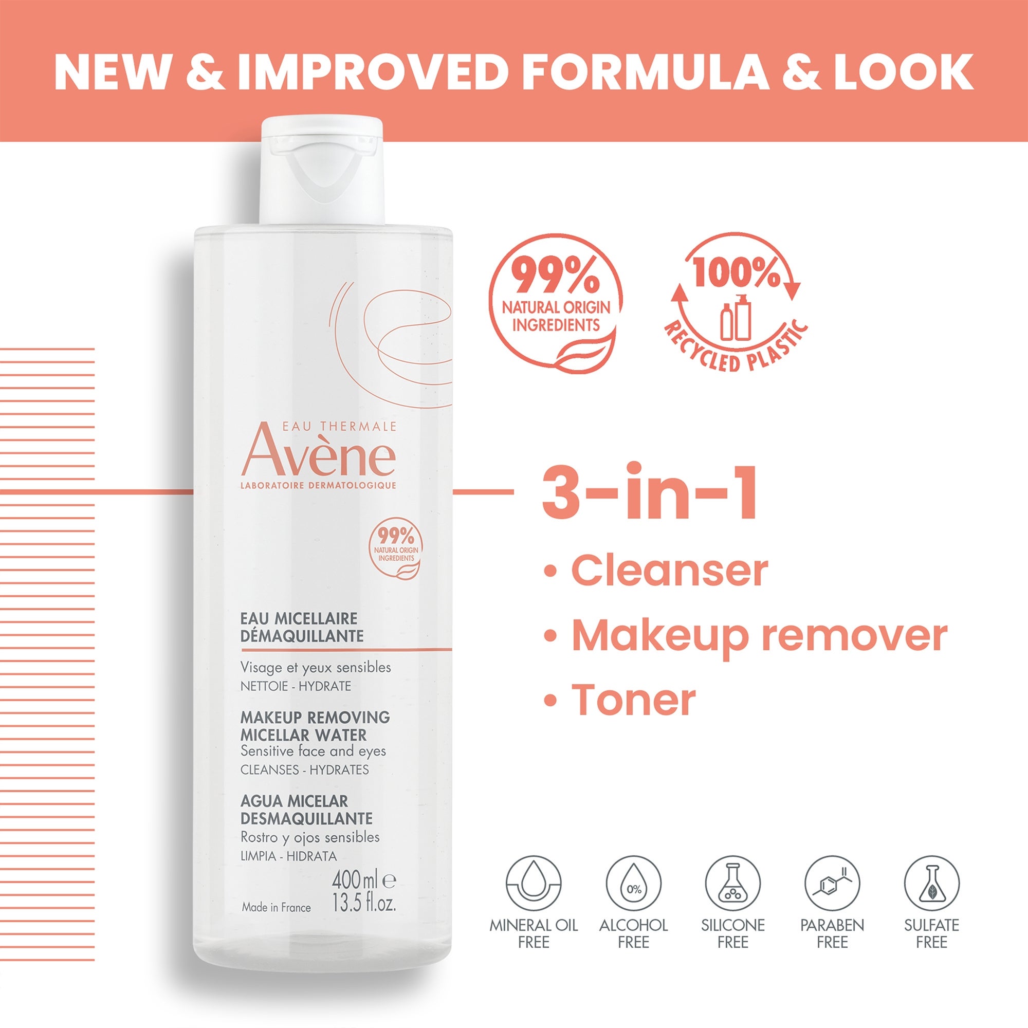 Avène Make-Up Removing Micellar Water (13.5 oz.) | Dermstore
