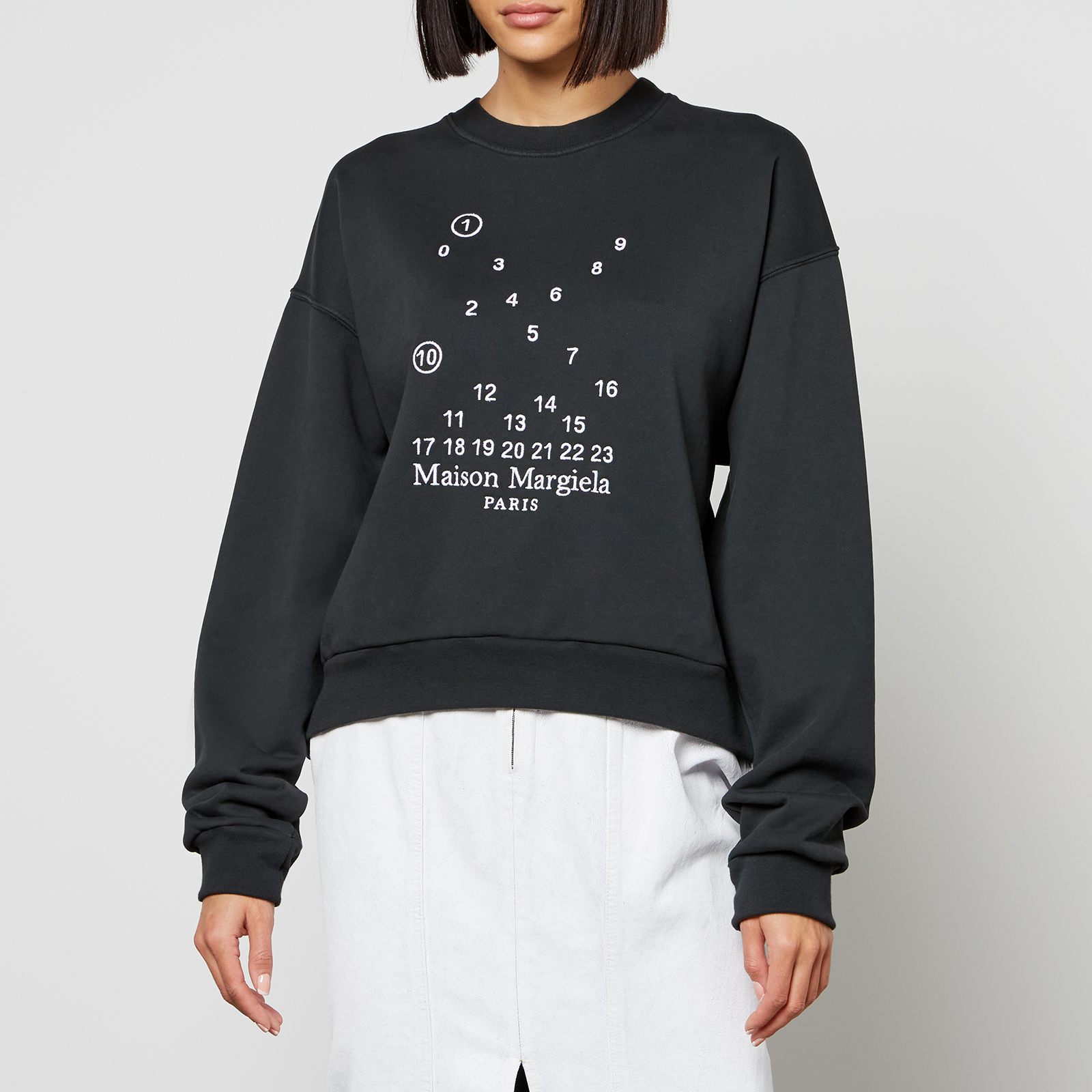 Maison Margiela Numbers Cotton-Jersey Sweatshirt | Coggles