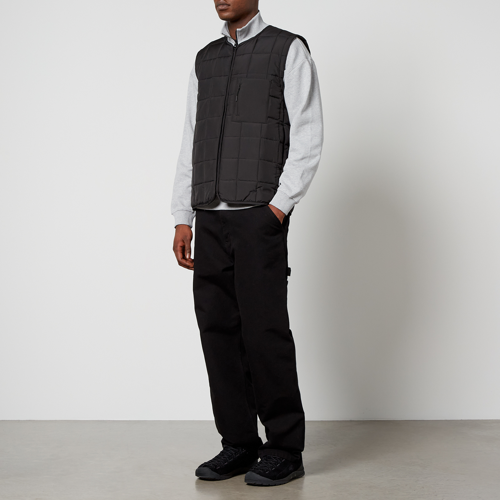 トップス liner vest ssstein / Oversized Drivers Knit Zip Vest (Military Khaki