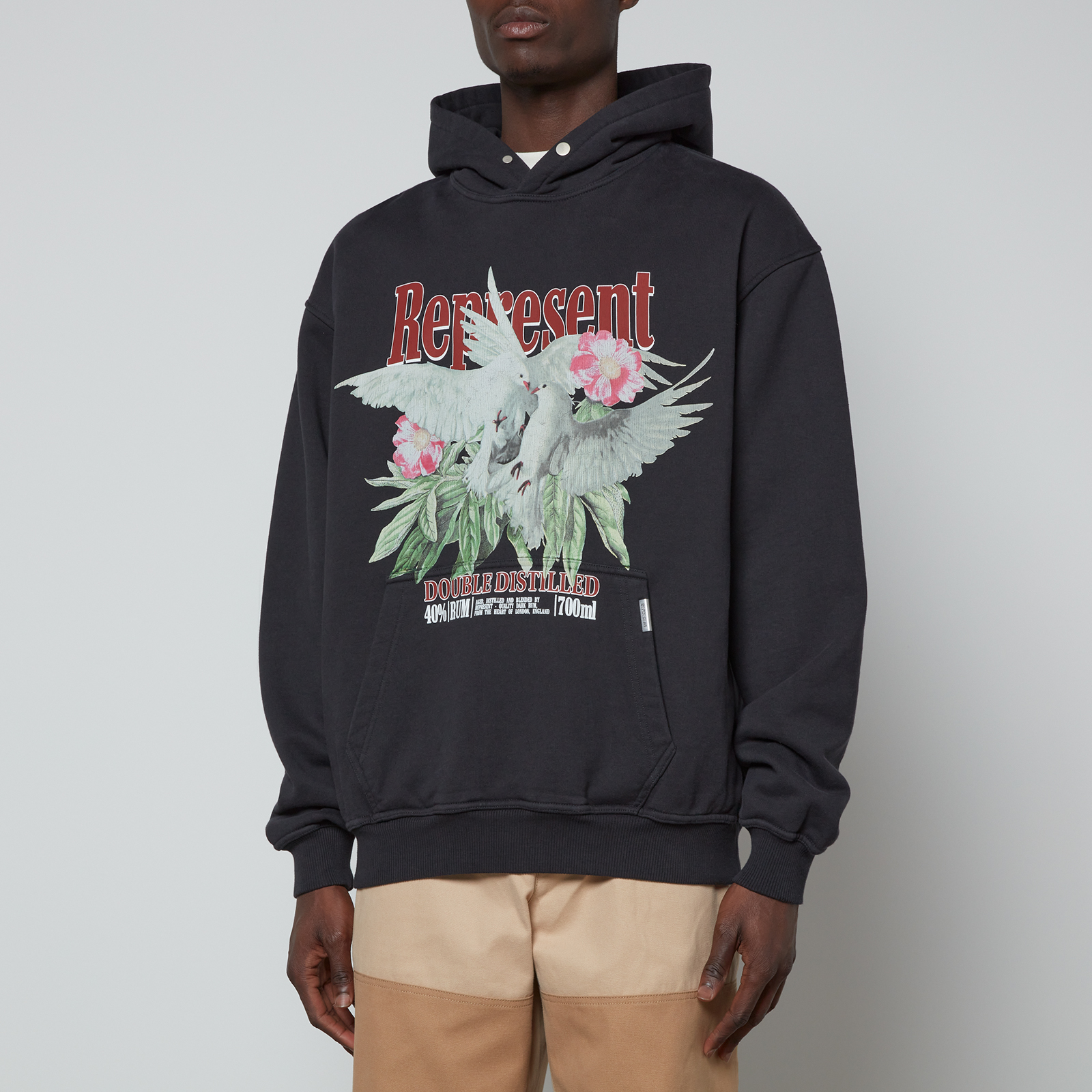 REPRESENT Double Distilled Cotton-Jersey Hoodie - S | Coggles