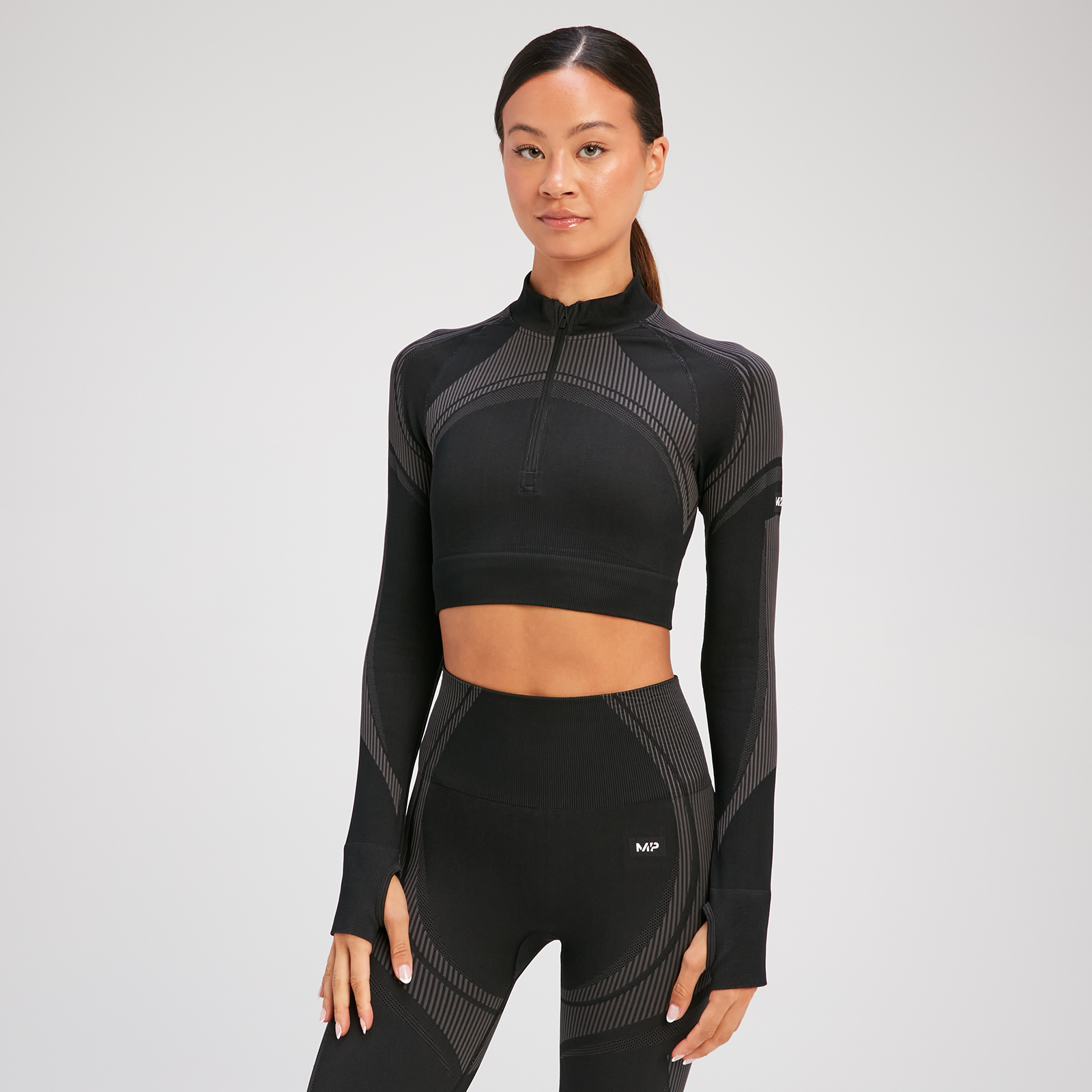 AURQUE Top De Sport Manches Longues Sans Coutures Femme | Mesh Long