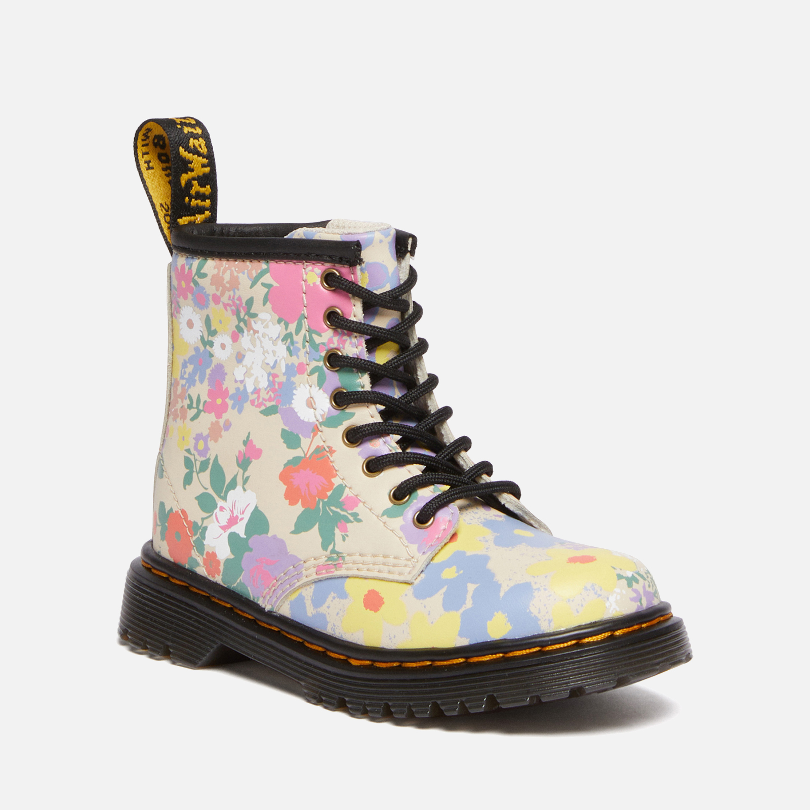 【りゅうちゃん 】Dr.martens Junior 1460 Glitter Star Patent Lace Up Boots in Metallic