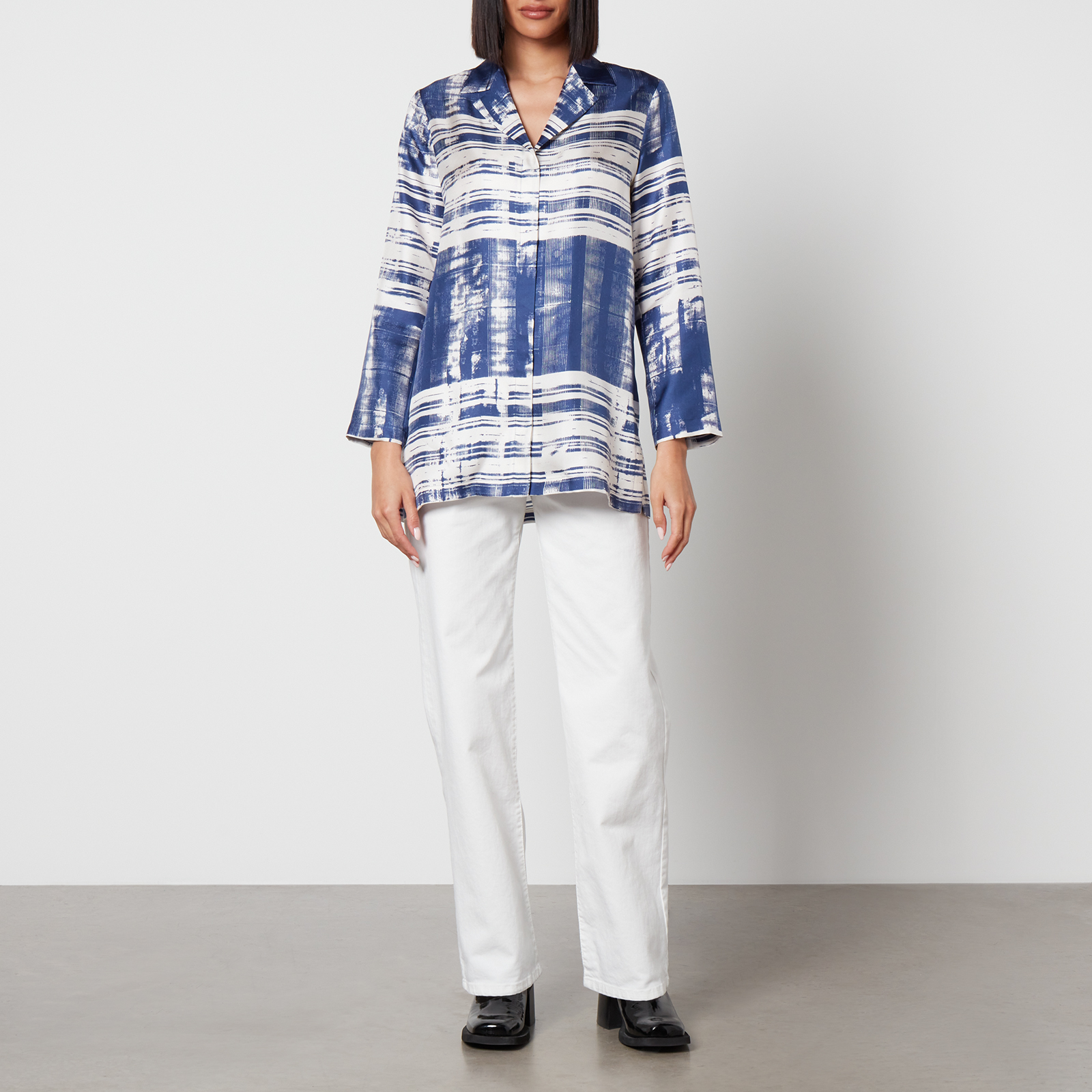 Max Mara Studio Franca Printed Silk Shirt - UK 6 | Coggles