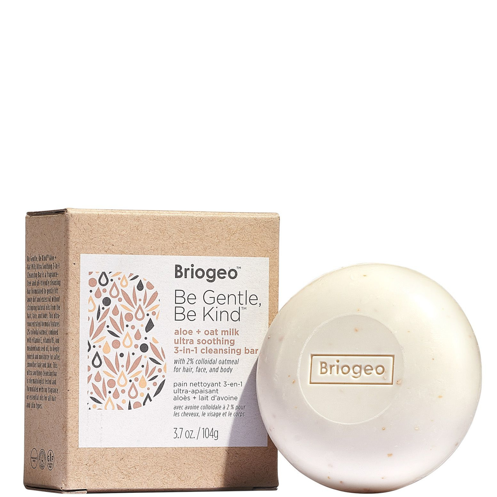 cult Briogeo Be Gentle Be Kind Aloe and Oat Milk Ultra Soothing 3-in-1 Cleansing Bar 104g