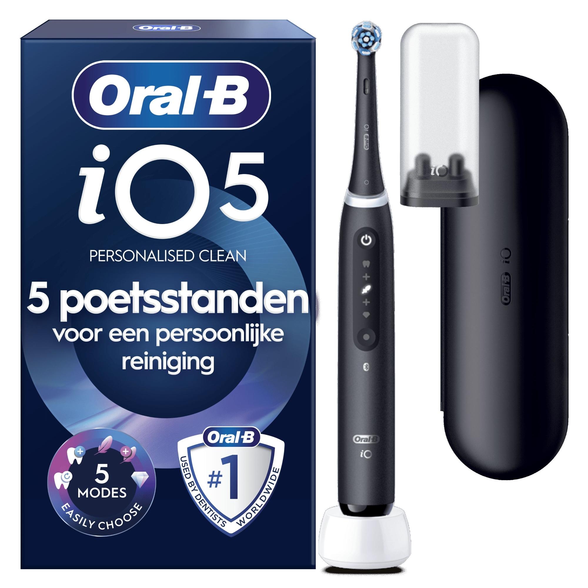 Oral-B iO 5N Elektrische Tandenborstel Zwart + 10 Opzetborstels +