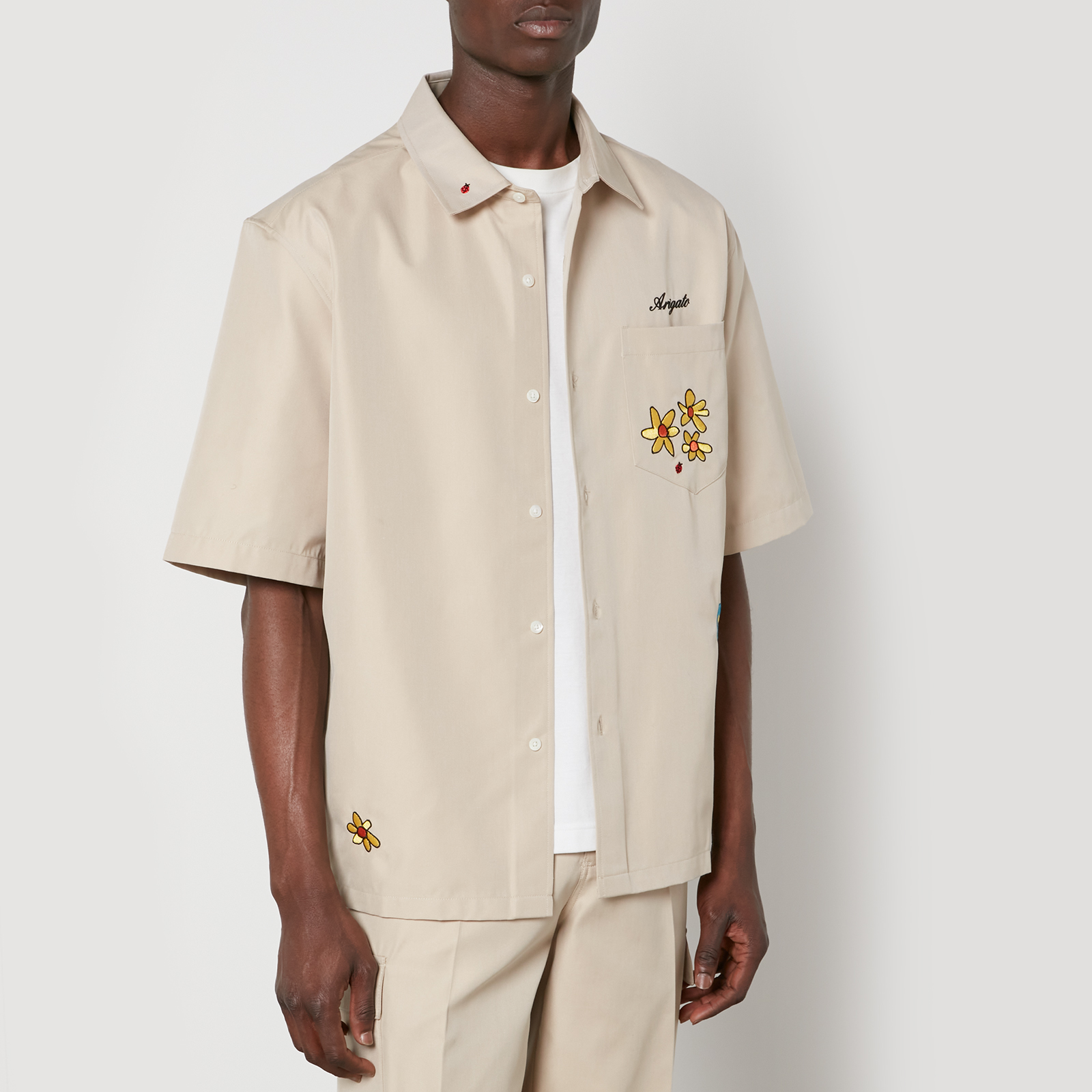 Axel Arigato Trip Embroidered Cotton-Twill Shirt - S | Coggles