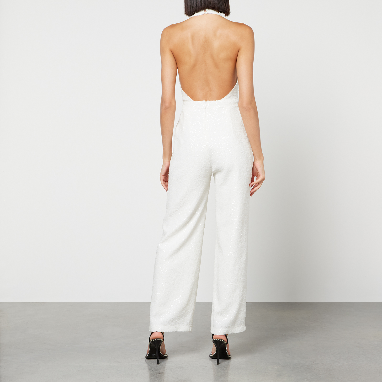 In The Mood For Love Celila Sequined Mesh Jumpsuit - XS