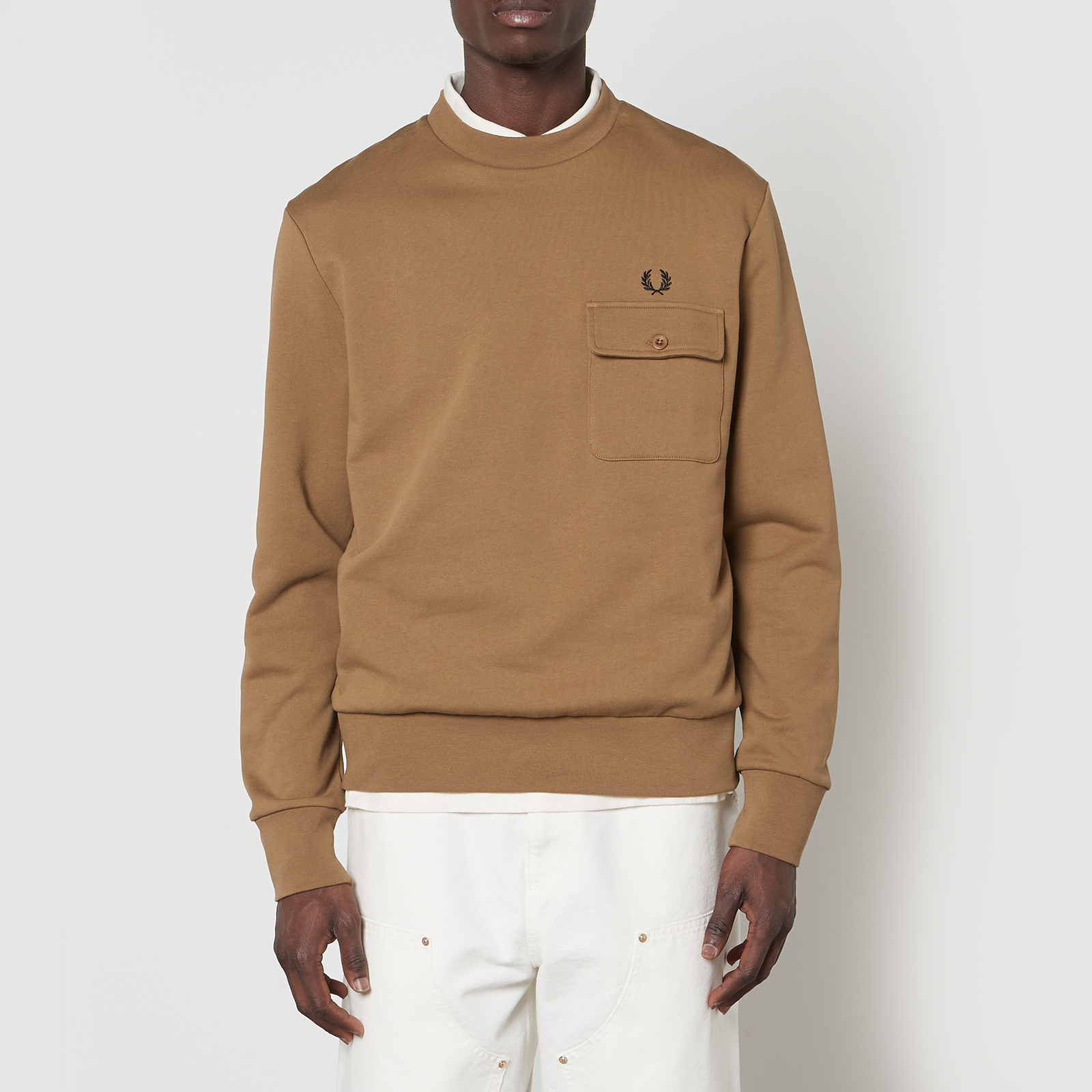 Fred Perry Logo-Embroidered Cotton-Jersey Sweatshirt | Coggles