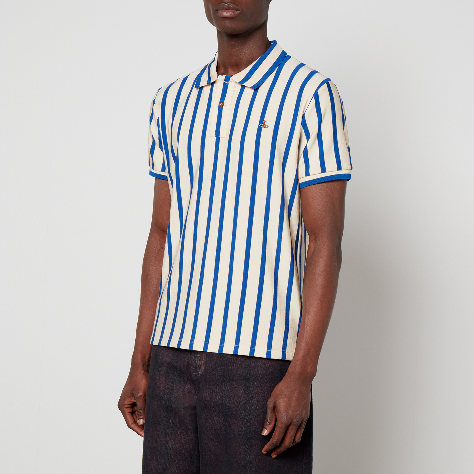 Vivienne Westwood Striped Jersey Polo Shirt | Coggles