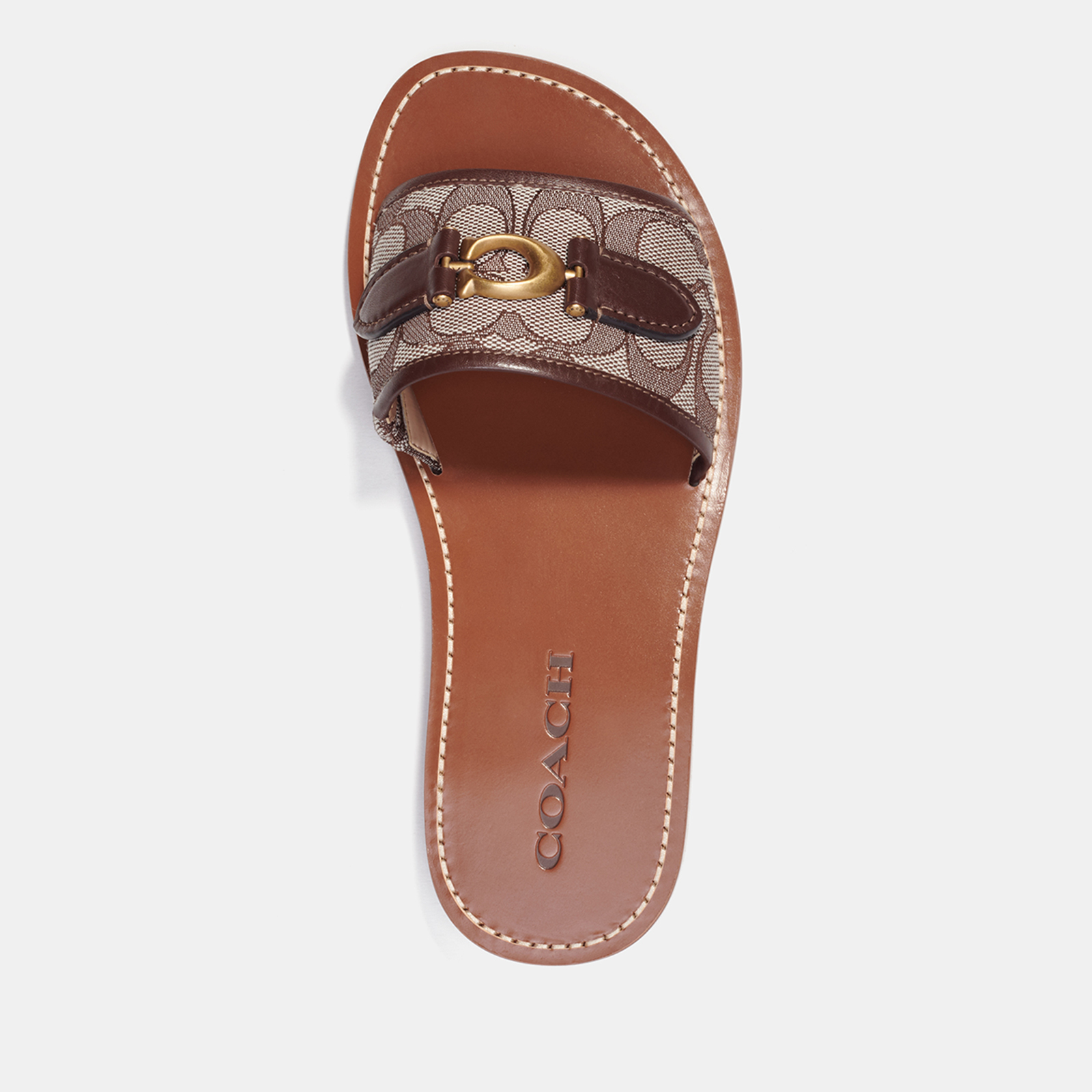 Coach charm best sale leather sandal