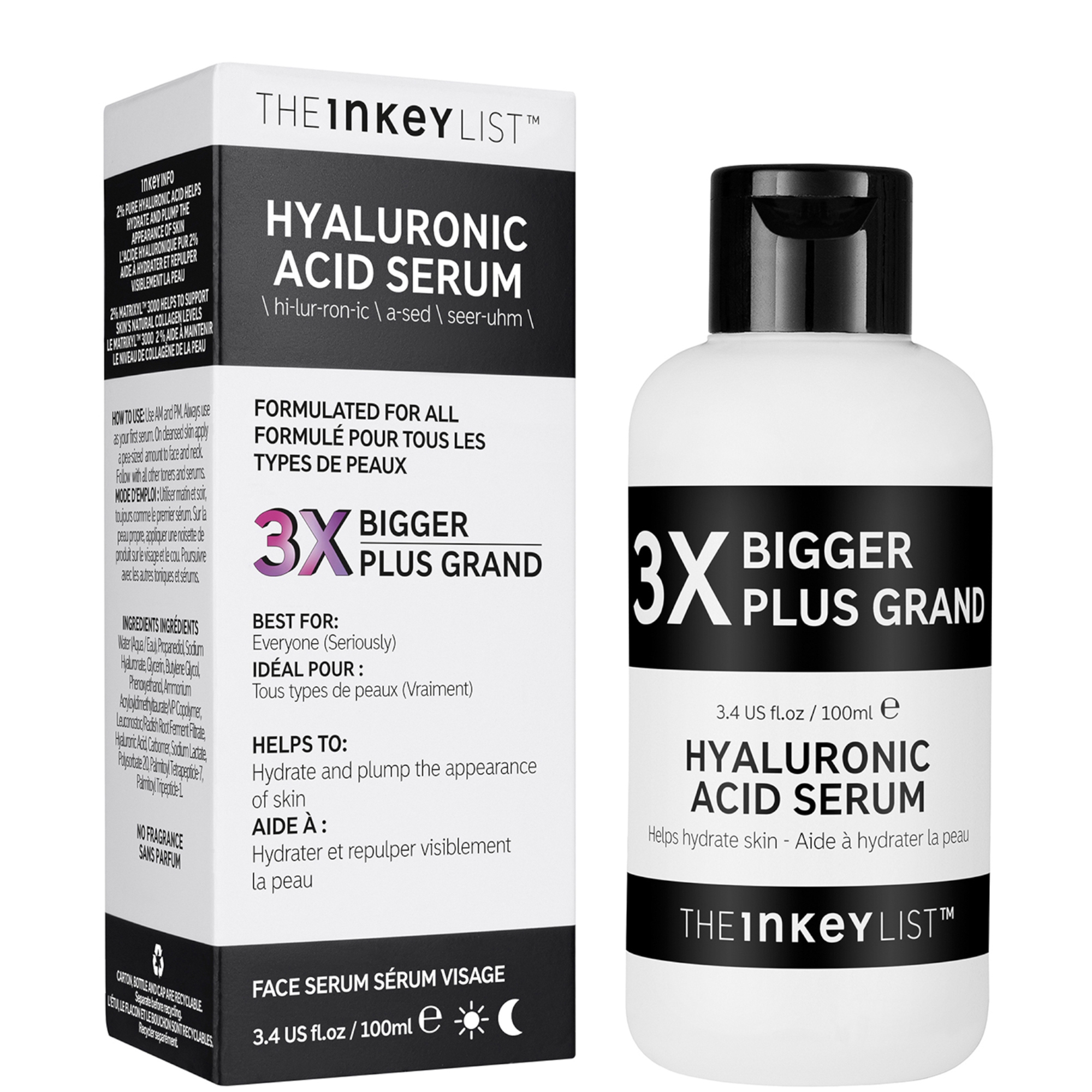 The INKEY List Supersize Hyaluronic Acid Serum 100ml | CultBeauty