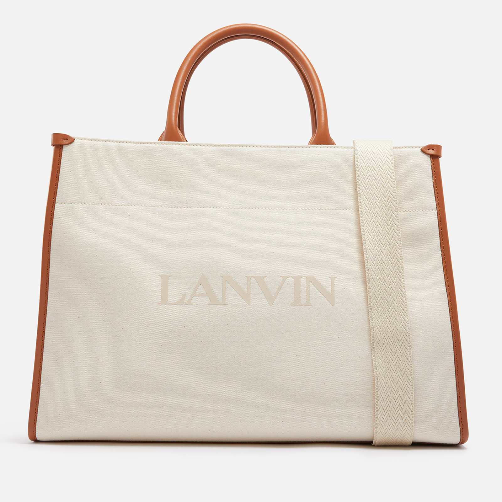 Lanvin Canvas and Leather Tote Bag Coggles