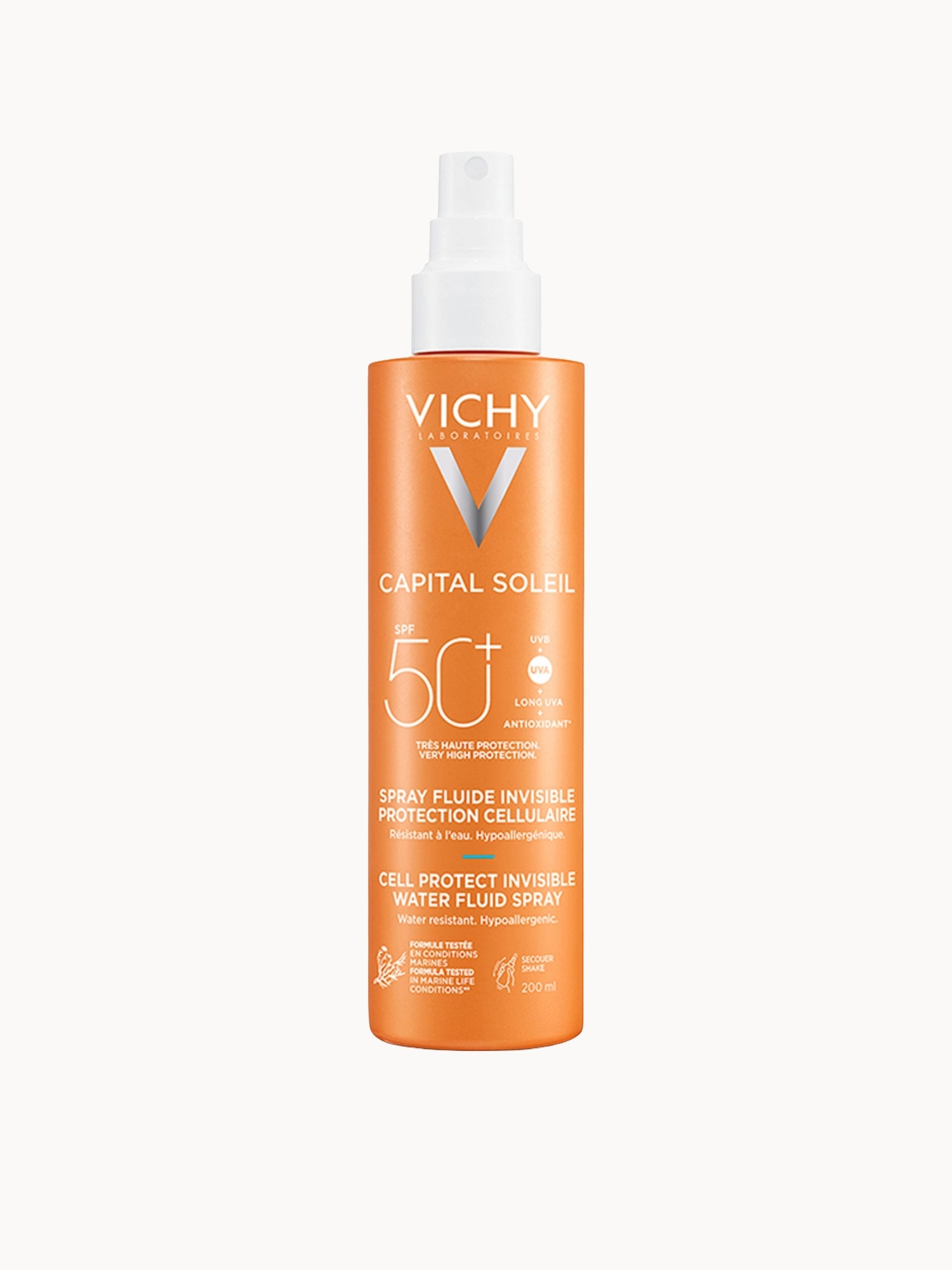 Vichy Capital Soleil Cell Protect Invisible High UVA and UVB Sun Protection Spray SPF50+ 200ml