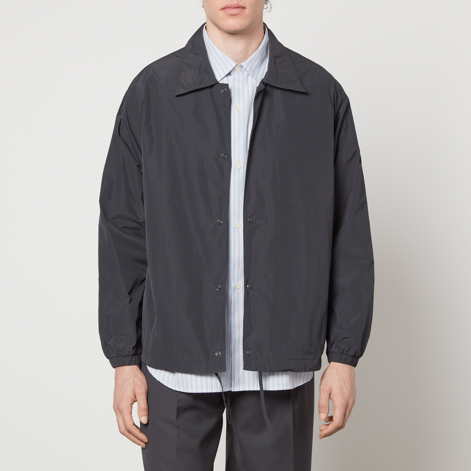 mfpen ブラック ナイロンジャケット S mfpen Practice Seersucker Jacket - S | Coggles