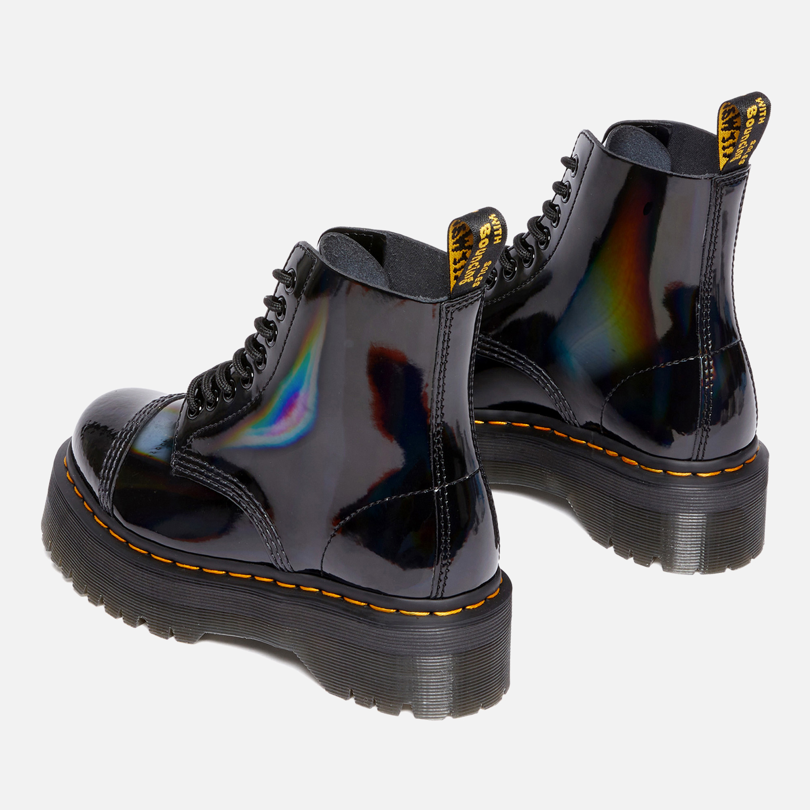 Dr. Martens Women s Sinclair Rainbow Patent Leather Boots UK 3 Allsole