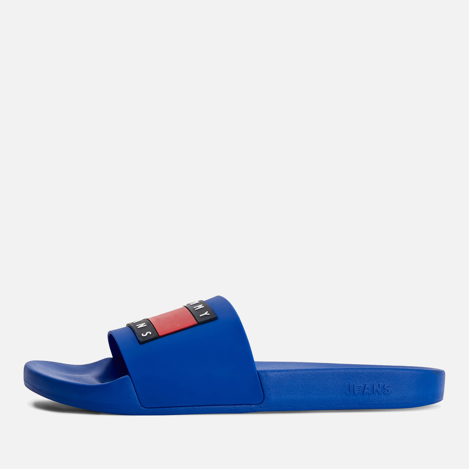 【  Jeans】Pool slides サンダル Tommy Jeans flag pool slides in black | ASOS
