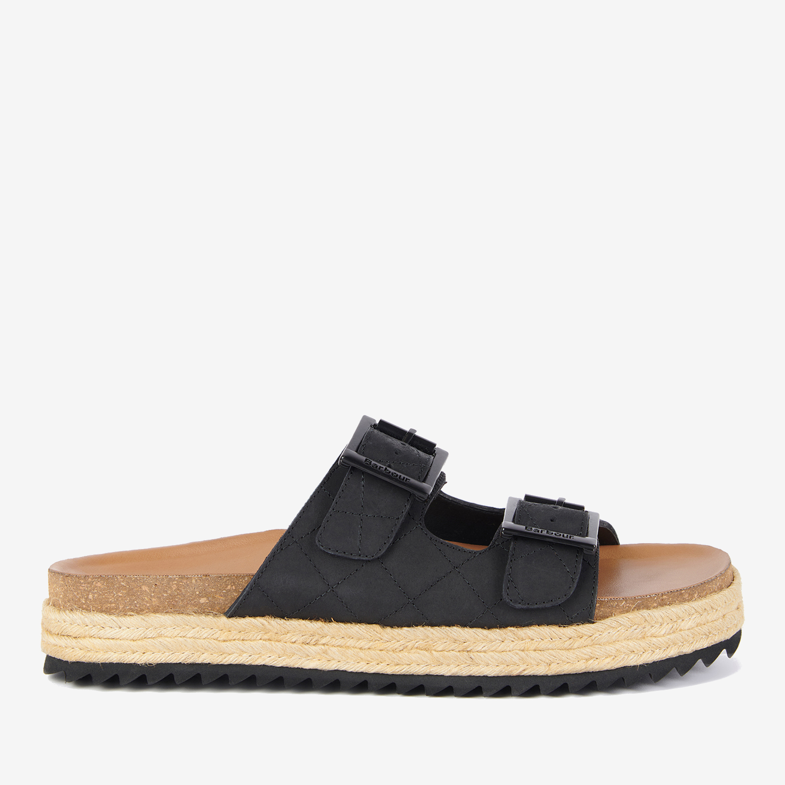 Barbour Pamela Stitched Double Strap Leather Sandals | Allsole