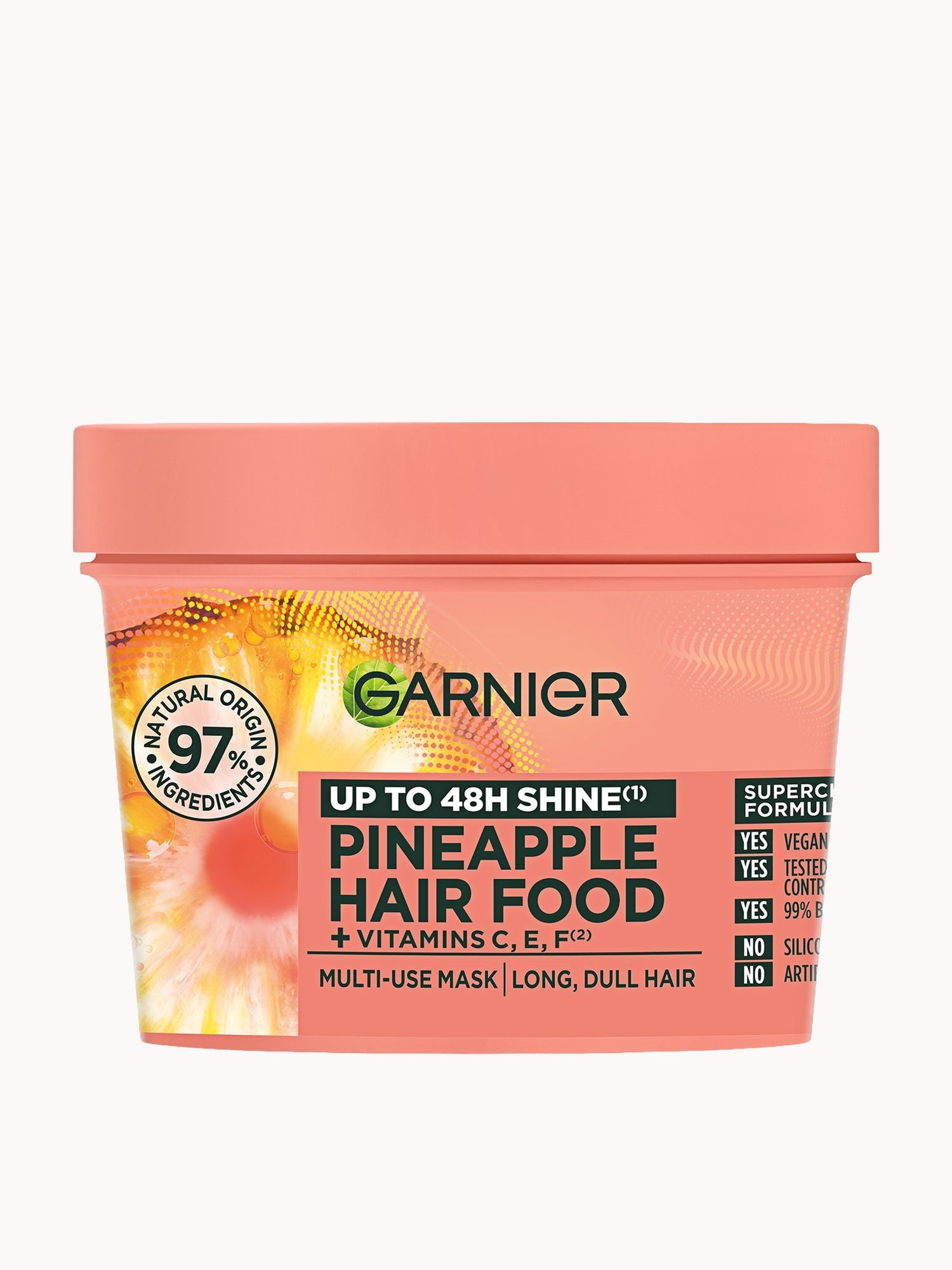 Garnier Ultimate Blends Glowing Lengths Pineapple and Amla Hair Food 3-in-1 Hair Mask Treatment 400ml