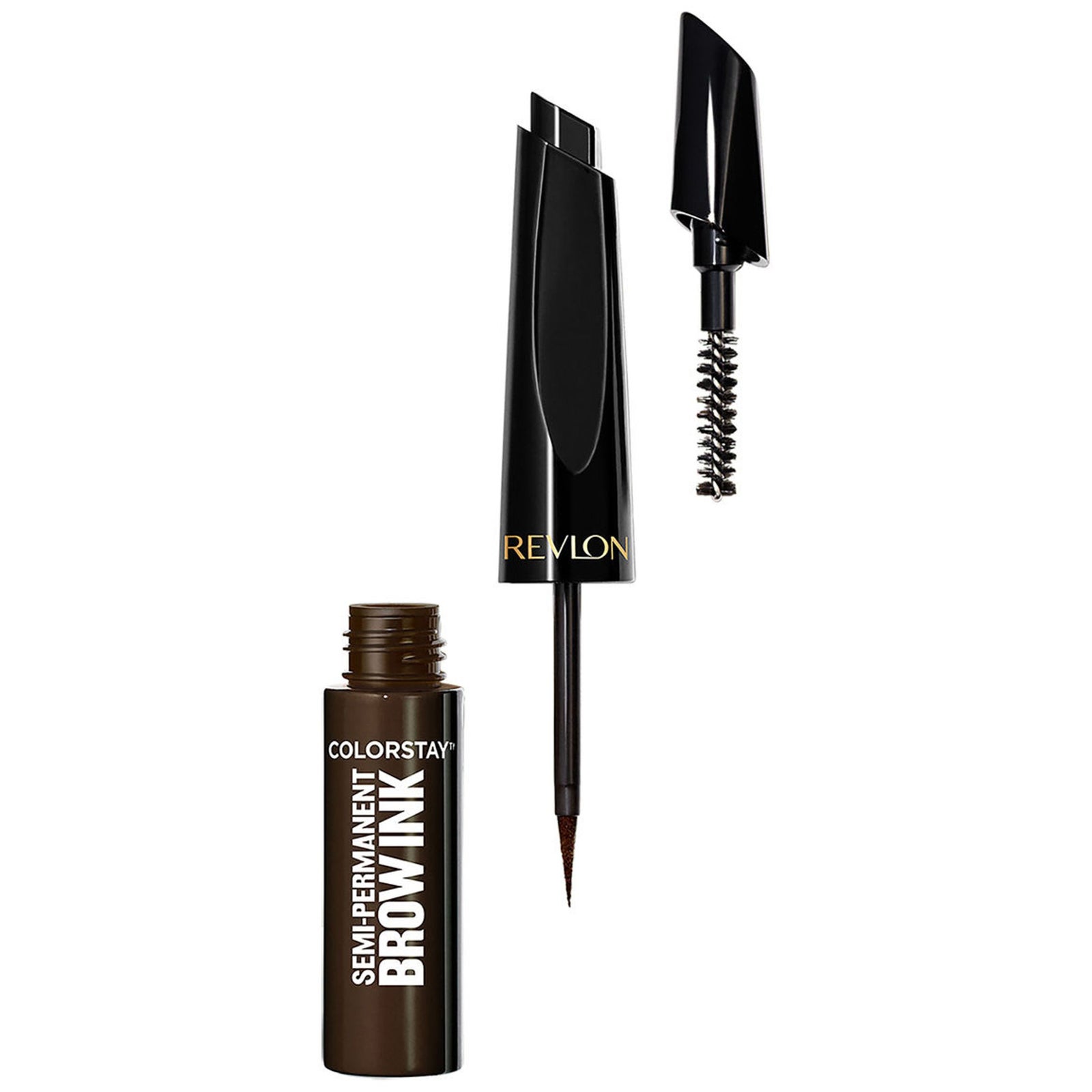 Revlon ColorStay Augenbrauenstift | Dunkelbraun 220 | Wasserfest & 24h Haltbar | Mit Abgewinkelter Spitze & Bürste