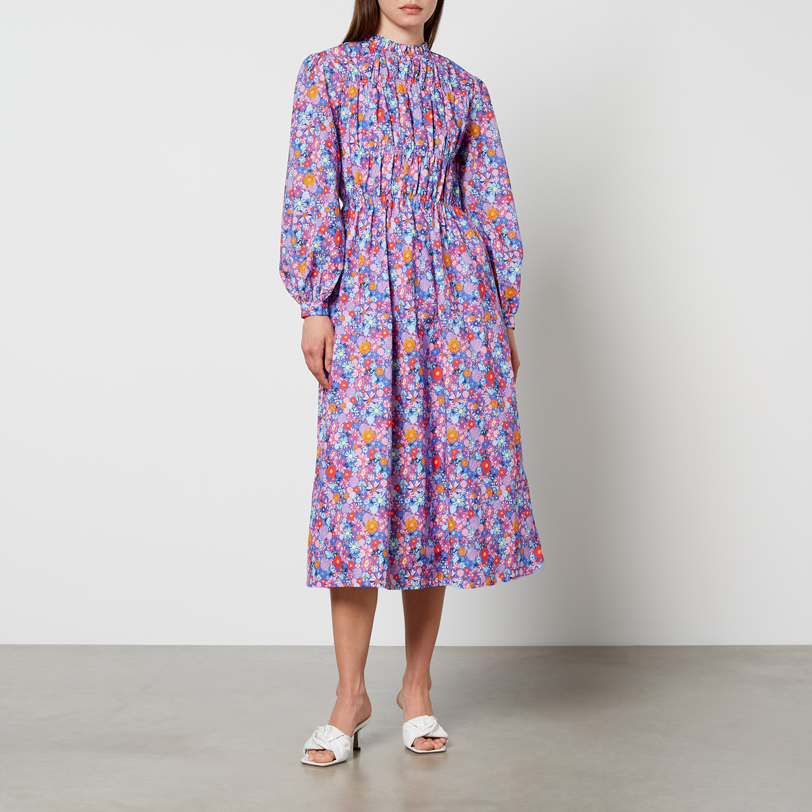 Olivia Rubin Tammy Floral-Print Cotton Midi Dress | Coggles