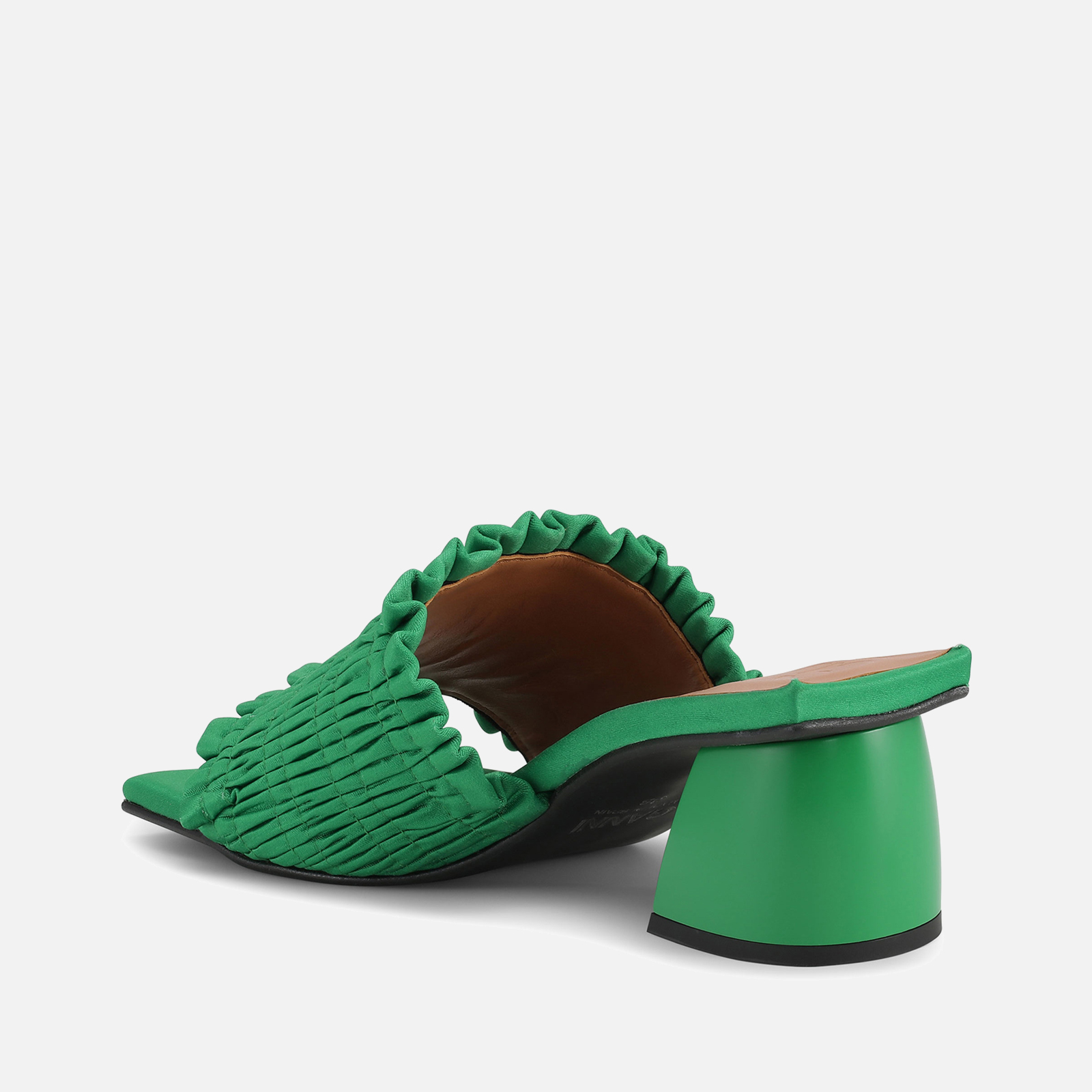 ★送関込み★ GANNI smock kitten mules Ganni Smocked Kitten-Heel Mules | Neiman Marcus