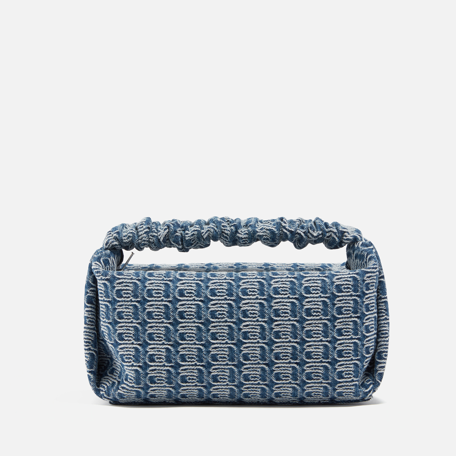 ショルダーバッグ・ポシェット SATUR Scrunchie Small Denim Shoulder Bag 5FT1540 Alexander Wang Scrunchie Small Denim-Jacquard Bag | Coggles