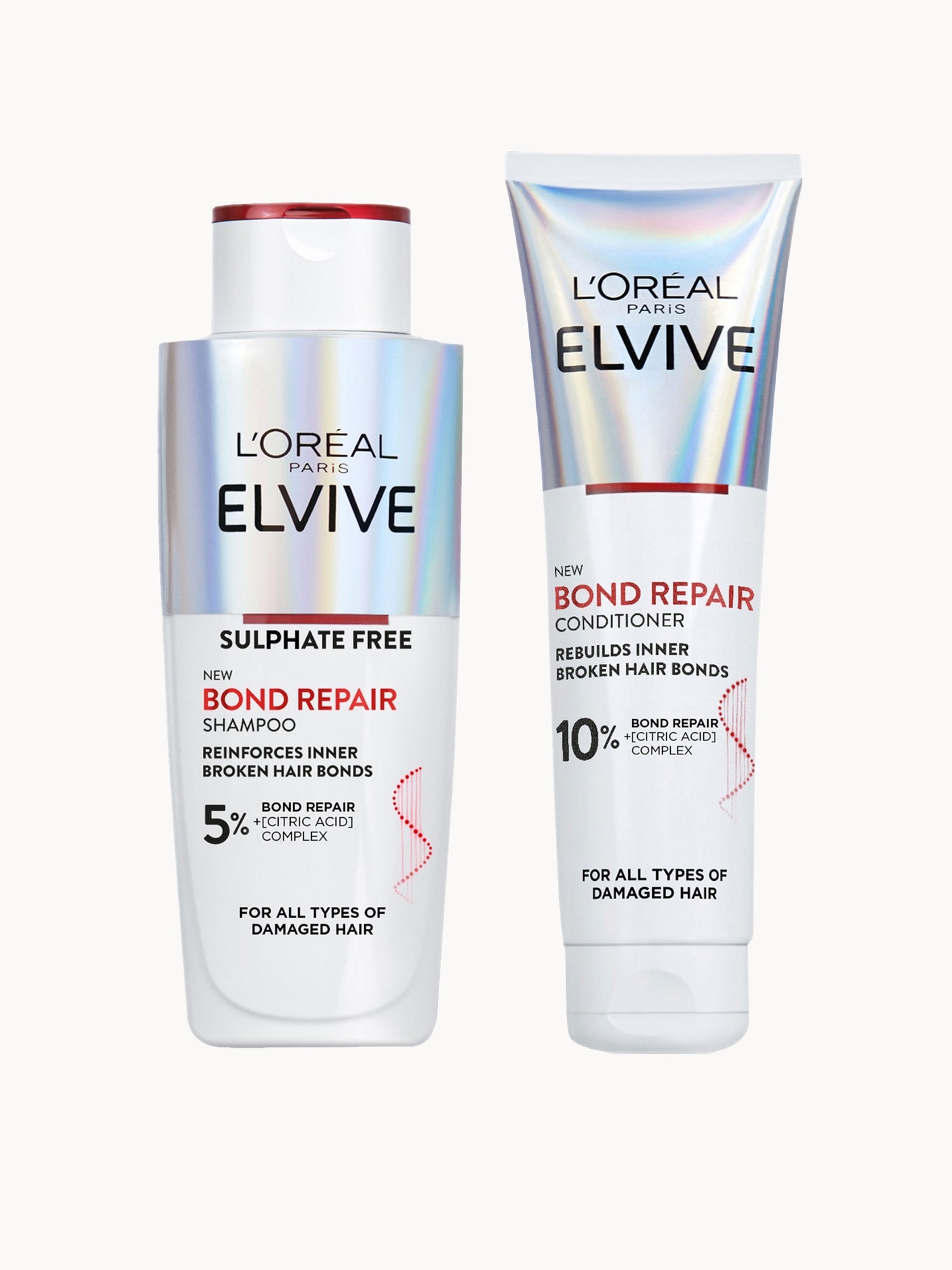 L’Oréal Paris Elvive Bond Repair Shampoo and Conditioner Bundle For Damaged Hair