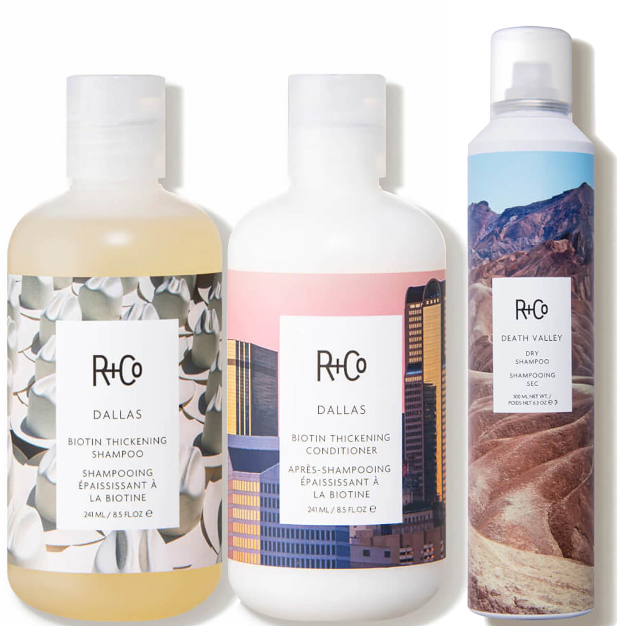 R+Co Dallas Thickening Shampoo + Conditioner + Death Valley Dry Shampoo ...