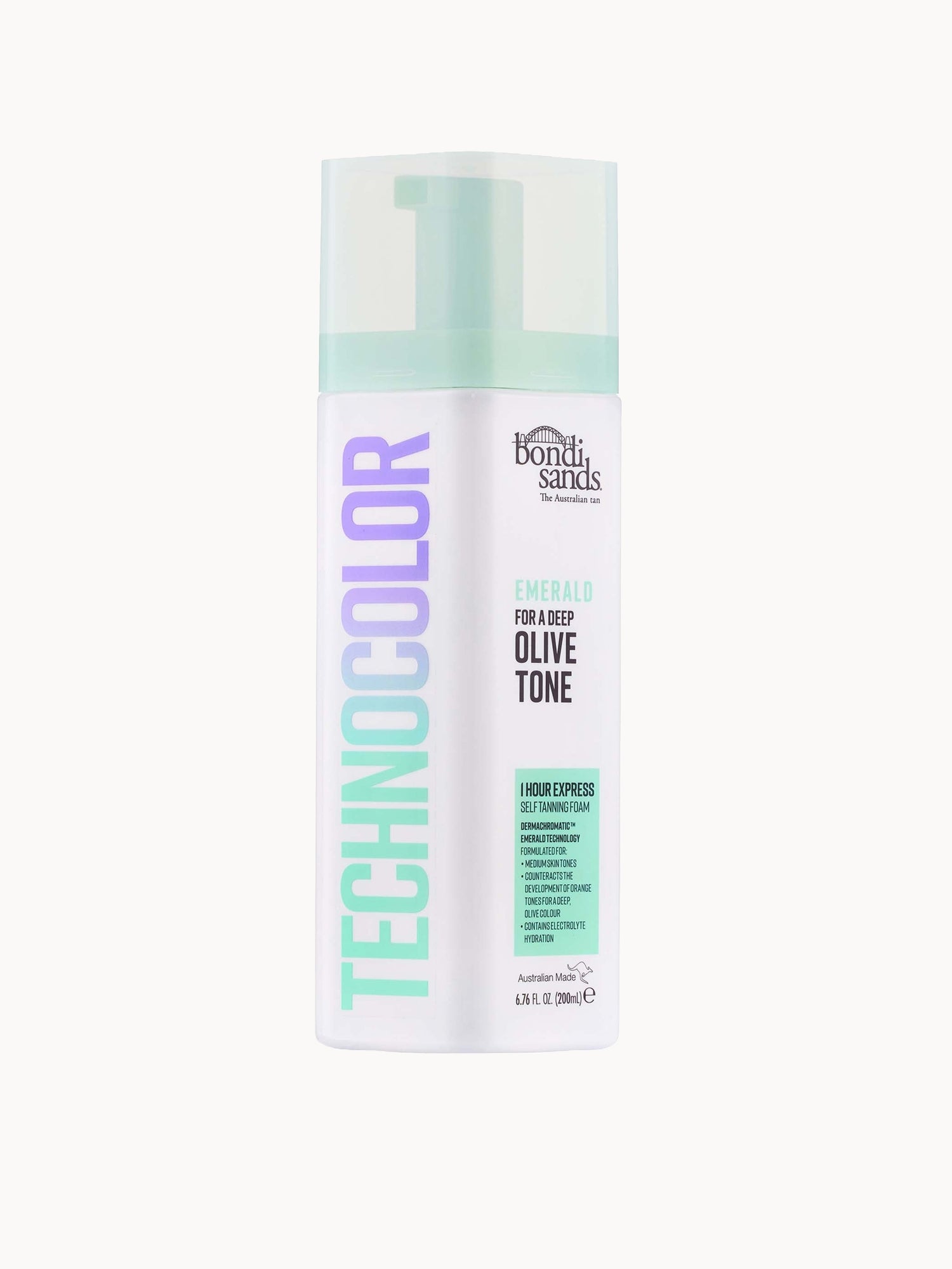 Bondi Sands Technocolor 1 Hour Express Self Tanning Foam - Emerald 200ml