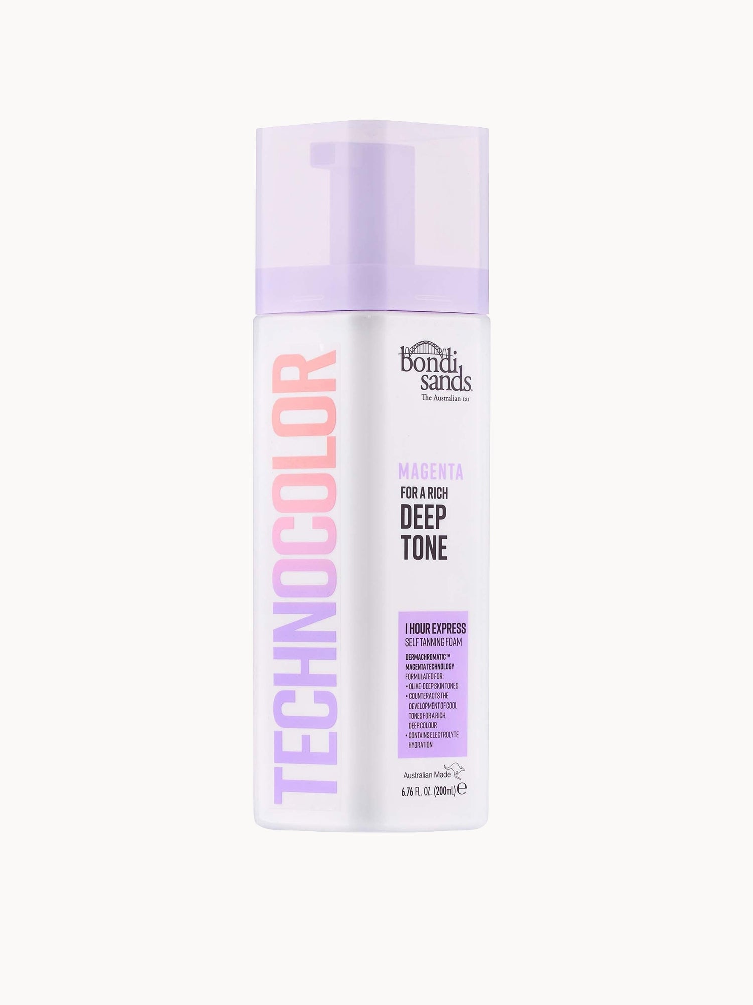 Bondi Sands Technocolor 1 Hour Express Self Tanning Foam - Magenta 200ml