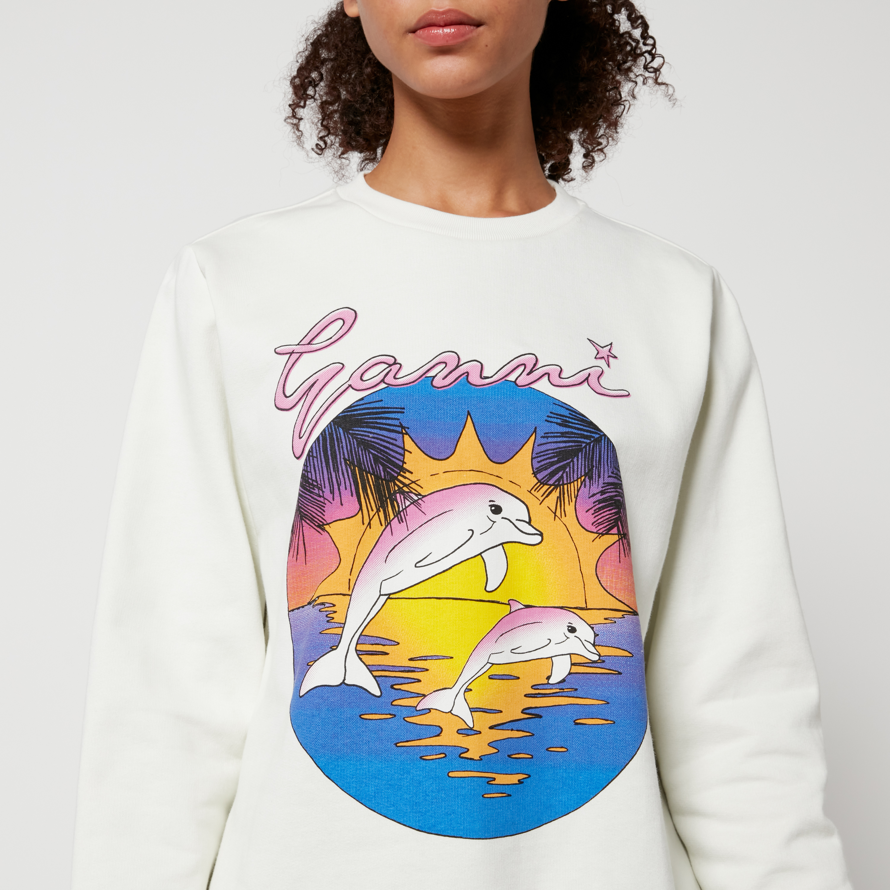 Ganni x Coggles Isoli Dolphin Organic Cotton Sweatshirt