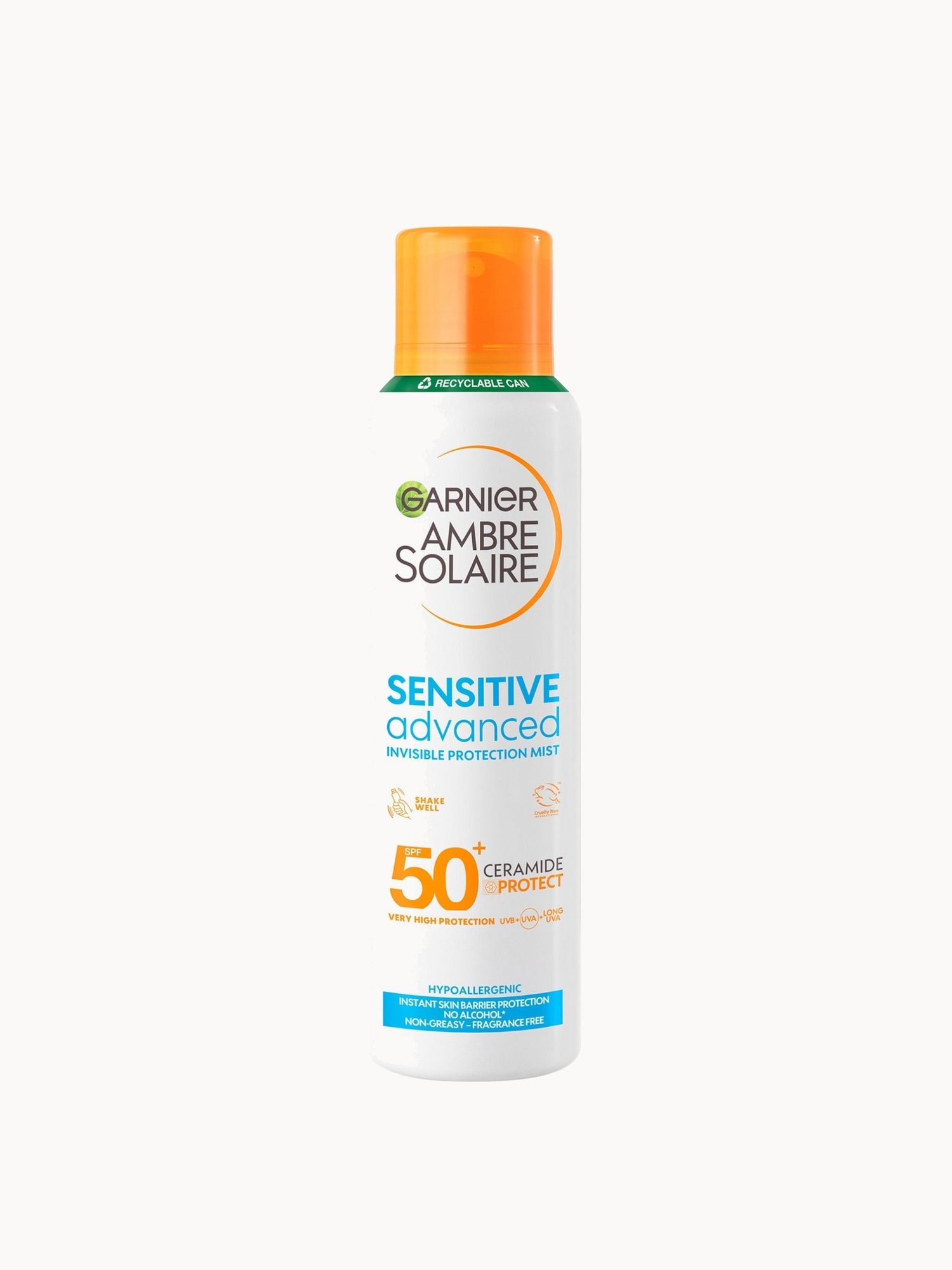 Garnier Ambre Solaire SPF 50+ Sensitive Advanced Dry Mist Sun Spray 150ml