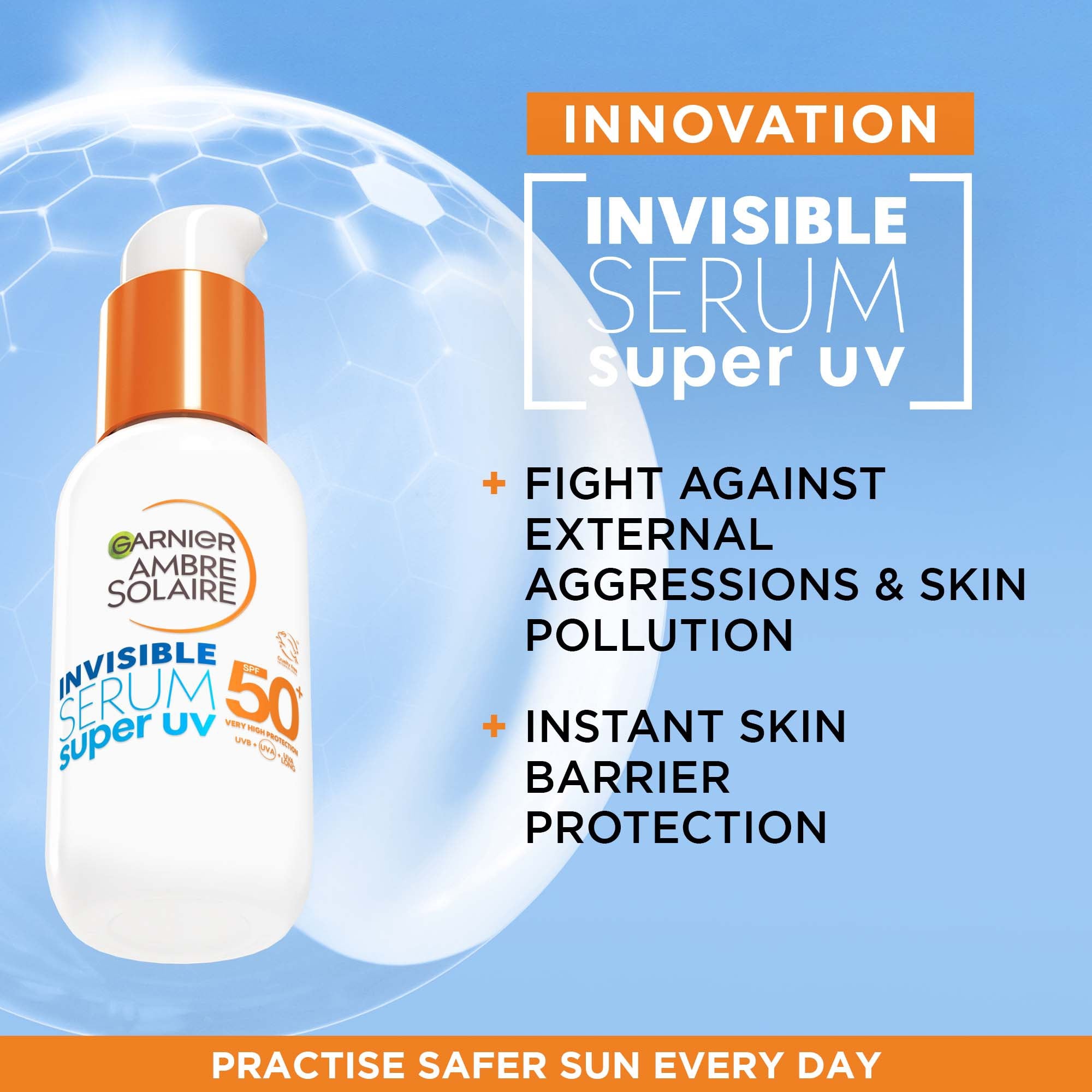 Garnier Ambre Solaire SPF 50+ Sonnenspray – 3er Pack (3x300 Ml), Wasserfest & Für Sensible Haut