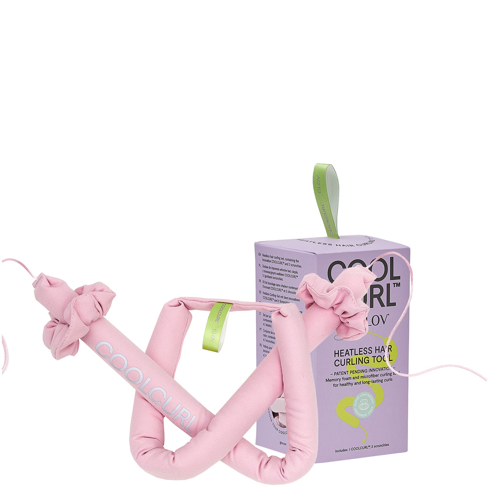 GLOV® Pink Coolcurl Heatless Hair Curling Tool Set Box | LOOKFANTASTIC