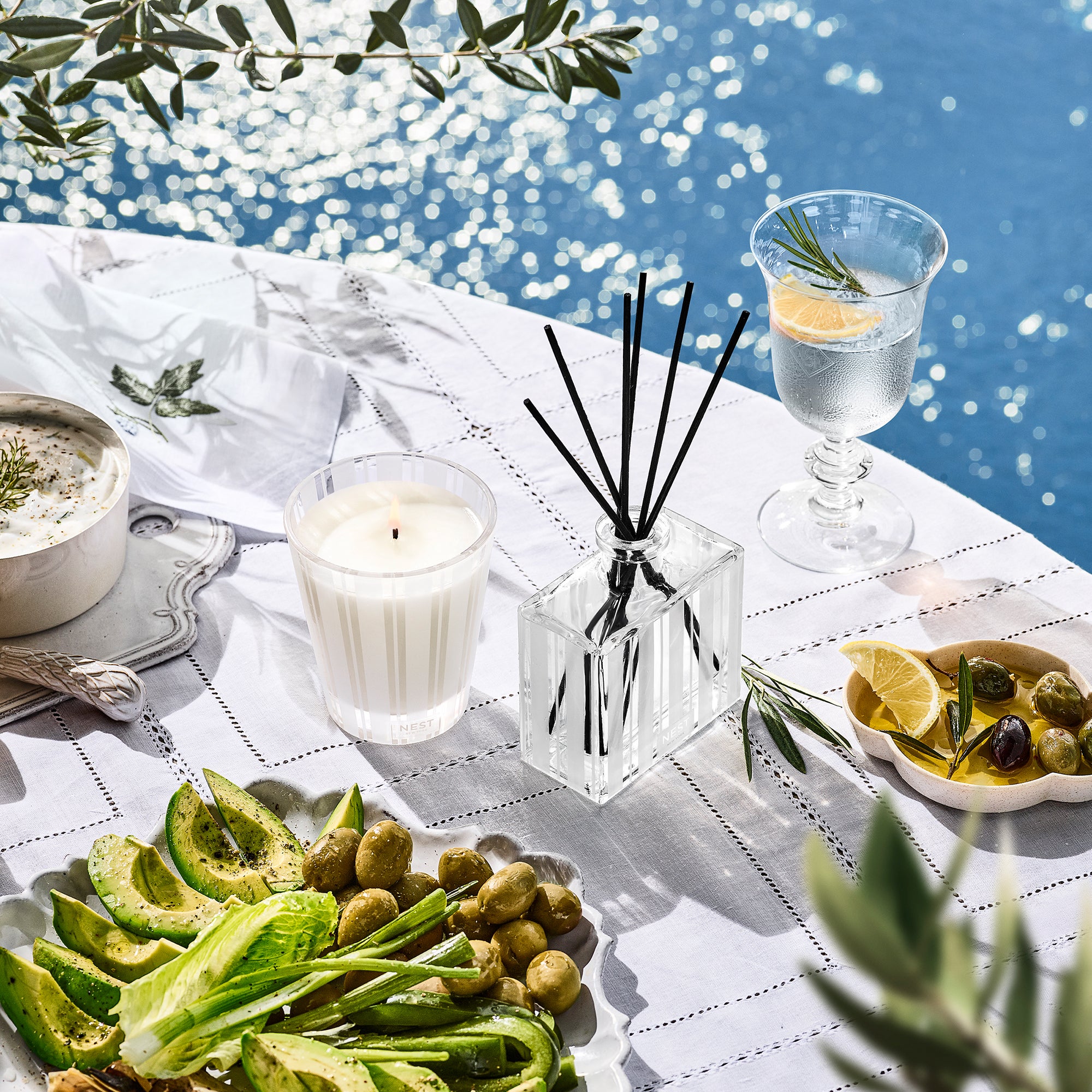 NEST New York Santorini Olive and Citron Reed Diffuser 175ml