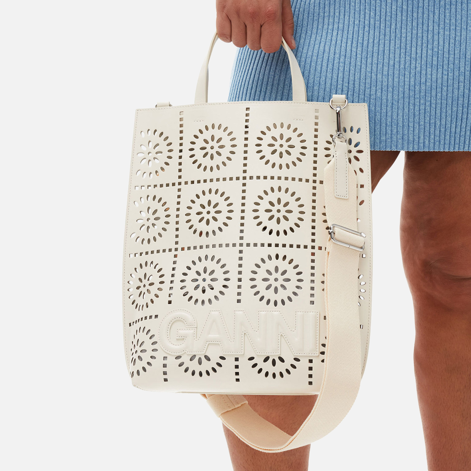 GANNI(ガニー)☆MEDIUM BANNER TOTE STRAP BAG☆カラバリあり GANNI ガニー バッグ レディース 2WAYトート/ショルダーバッグ