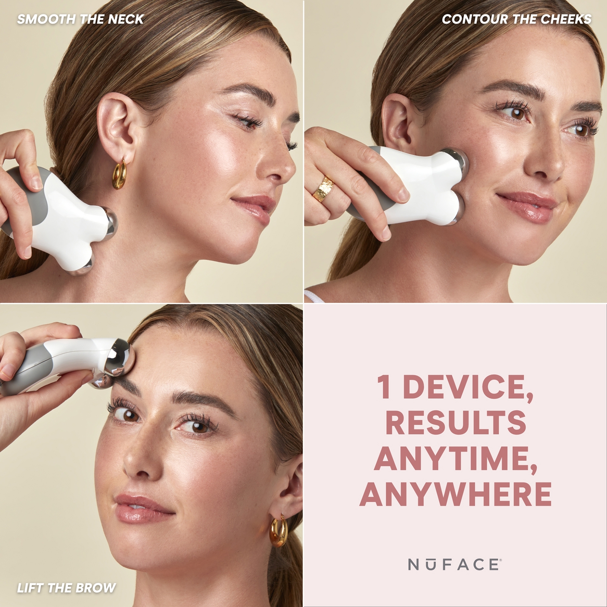 NūFACE MINI ヌーフェイストリニティミニ　EMS美顔器 MINI+ Portable Microcurrent Facial Toning Kit | NuFACE