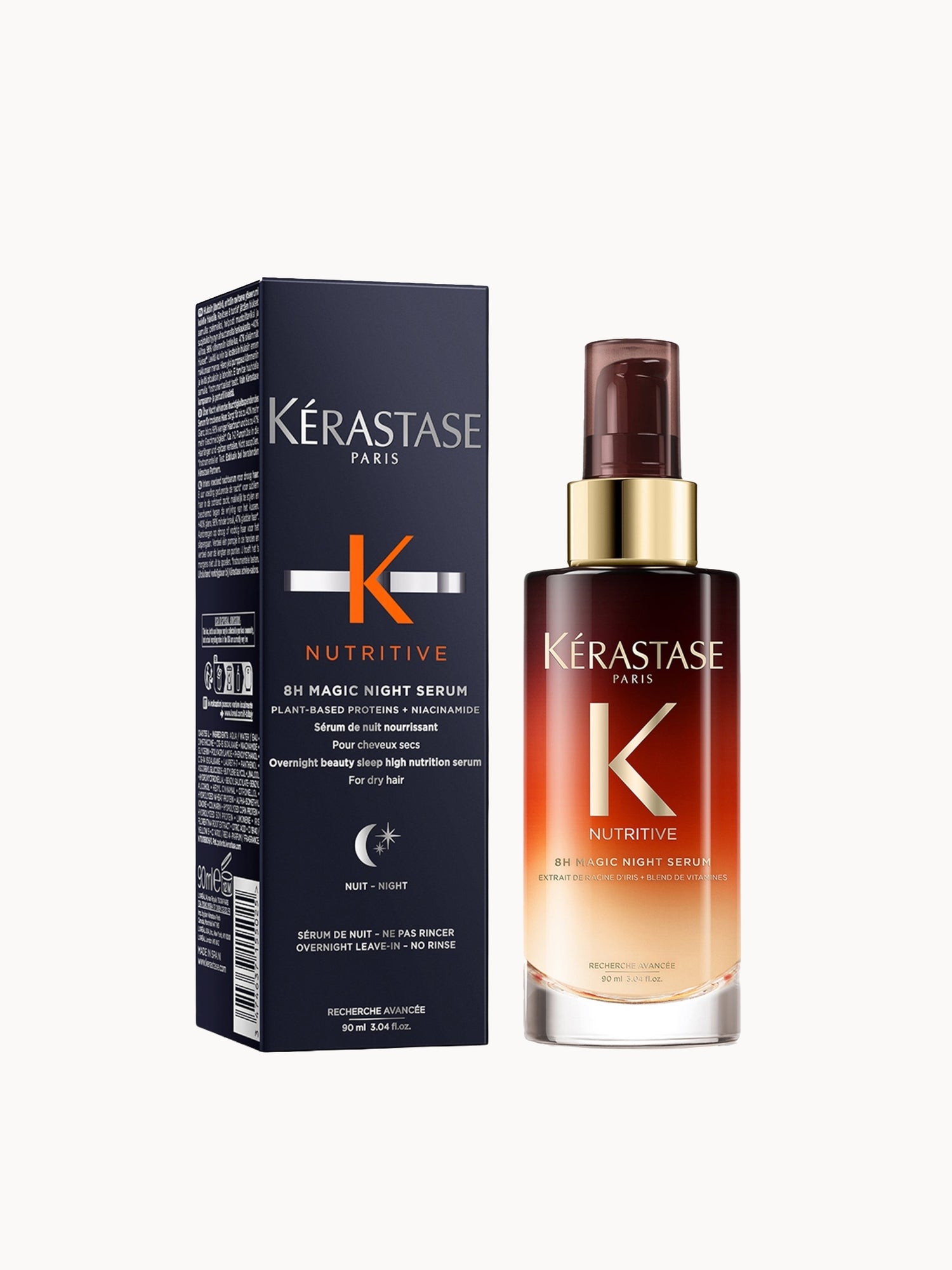Kérastase Nutritive Nourishing Hair Serum With Niacinamide, Overnight Leave-In Treatment for Dry Hair 90ml