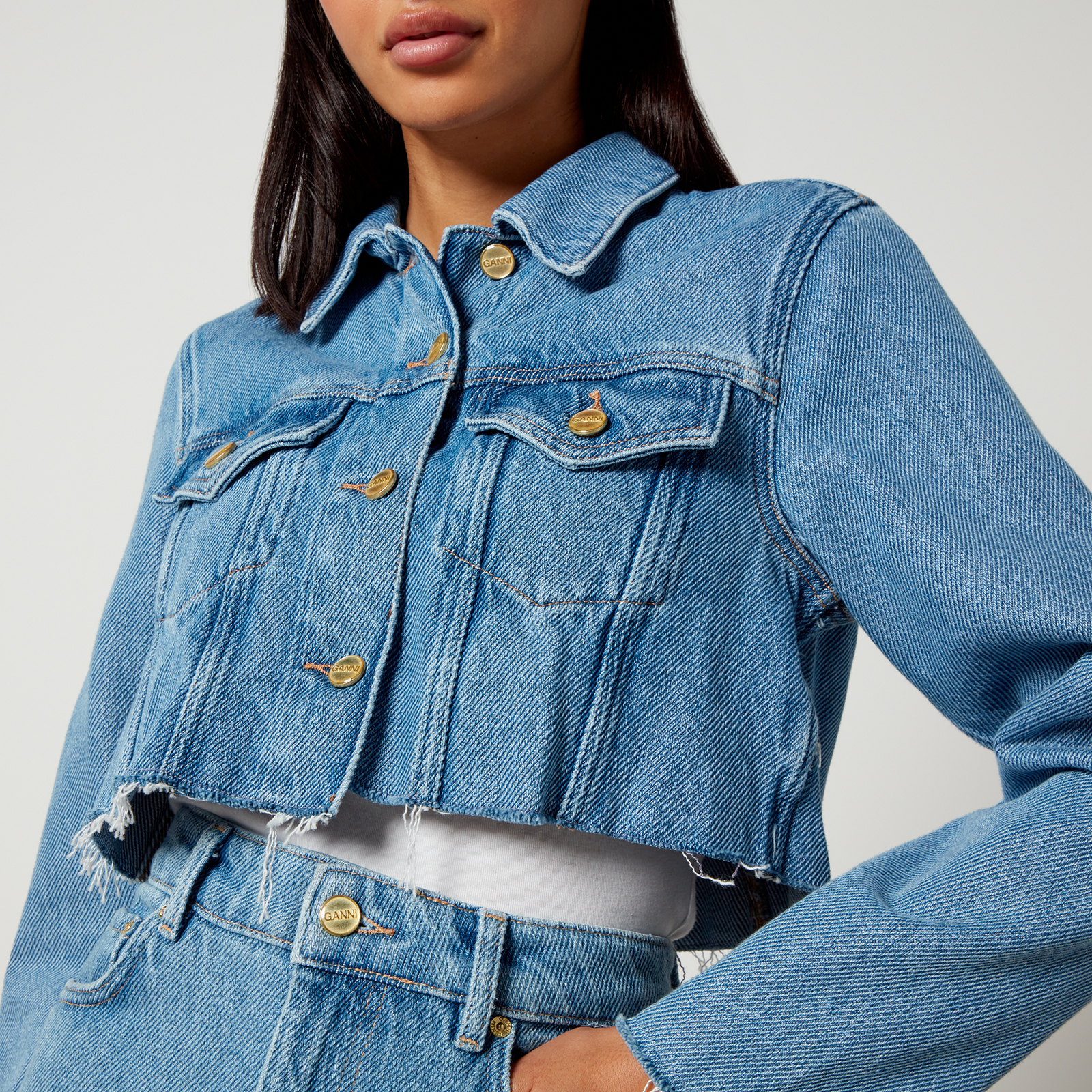 ☆GANNI☆Cropped Denim Trucker Jacket ジャケット 正規品 14510212-1015077112653191.jpg