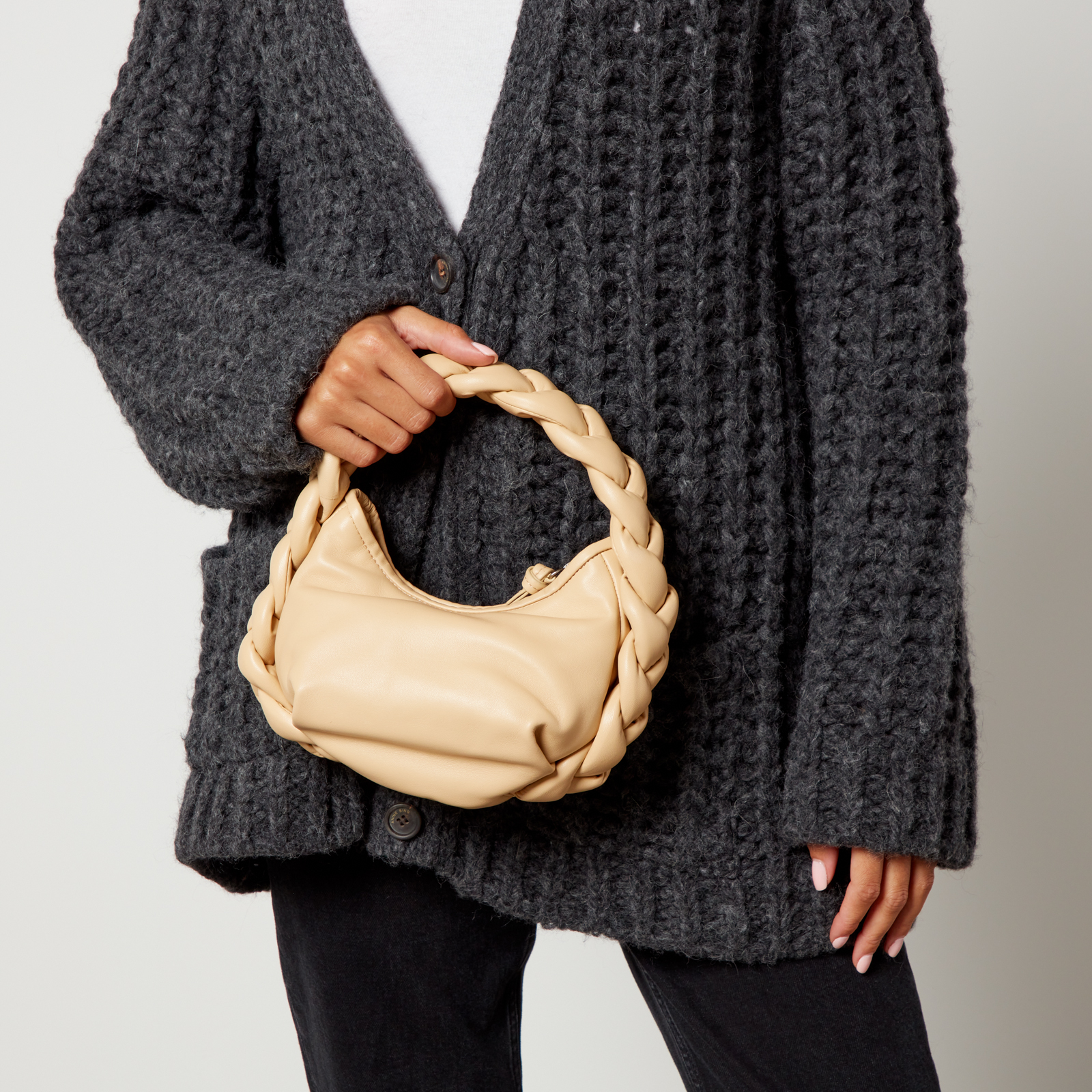 トートバッグ Hereu Espiga Mini Handbag WBESPM24338226 ESPIGA MINI - Plaited Padded-detail Crossbody Bag – Hereu Studio
