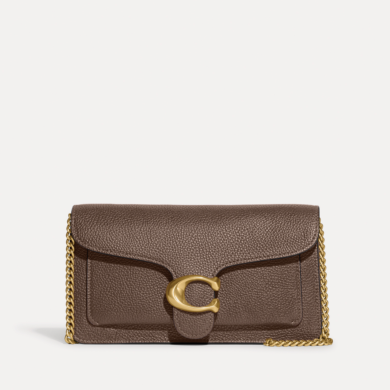 Coach Tabby Chain Leather Clutch Bag | Coggles