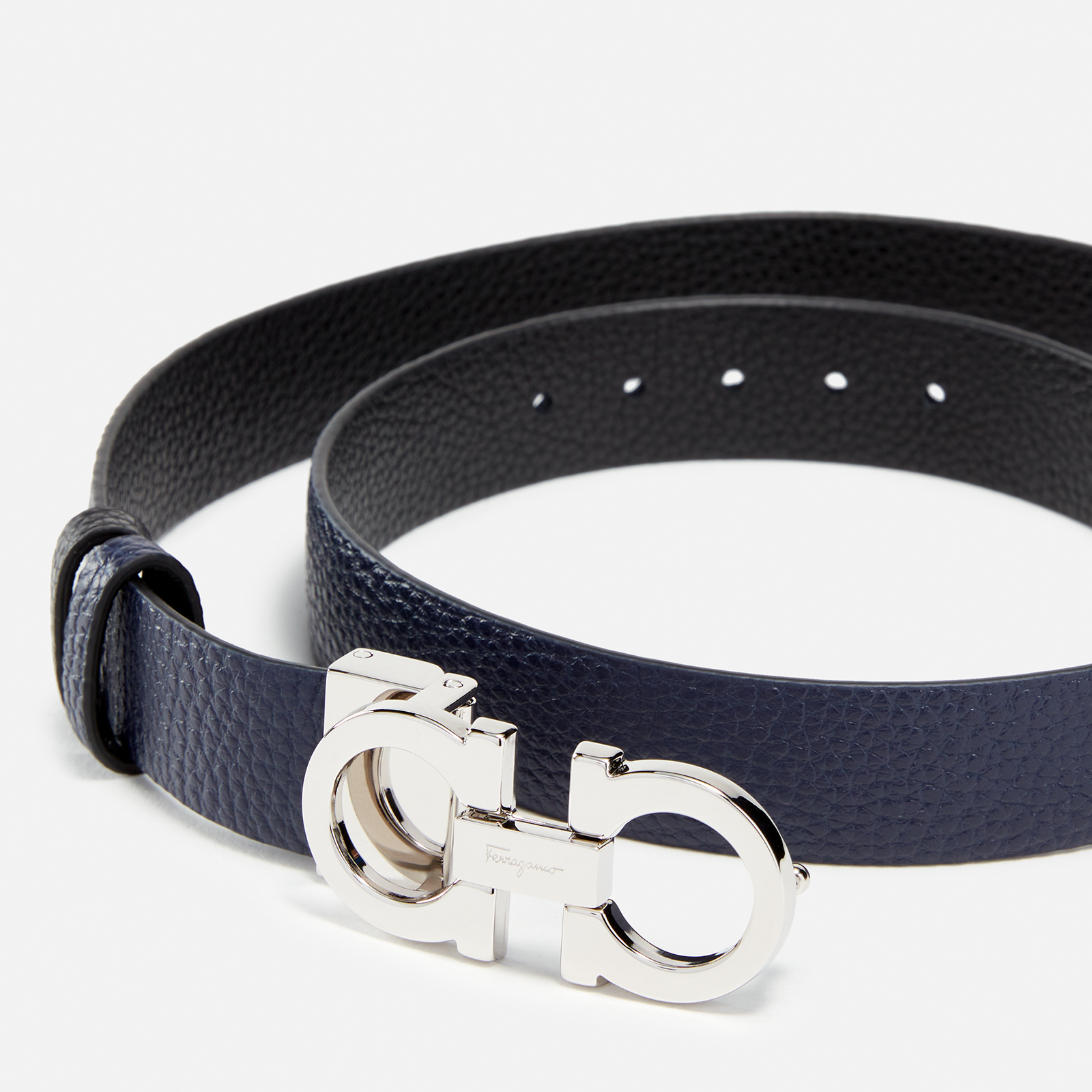 Ferragamo Gancini Reversible Leather Belt - 70cm | Coggles