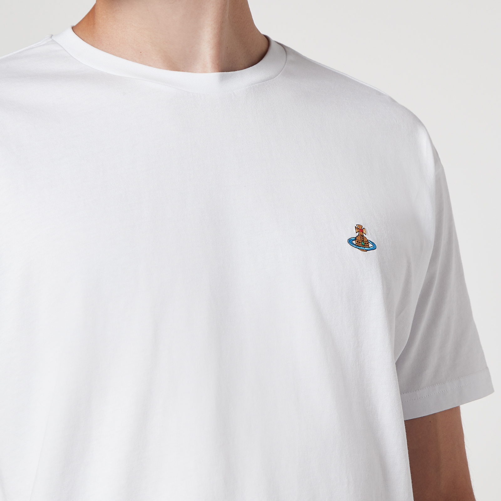 【Vivienne Westwood】 ロゴ コットン ヘボトップ Tシャツ Vivienne Westwood オーバーサイズTシャツ ブラック （Vivienne