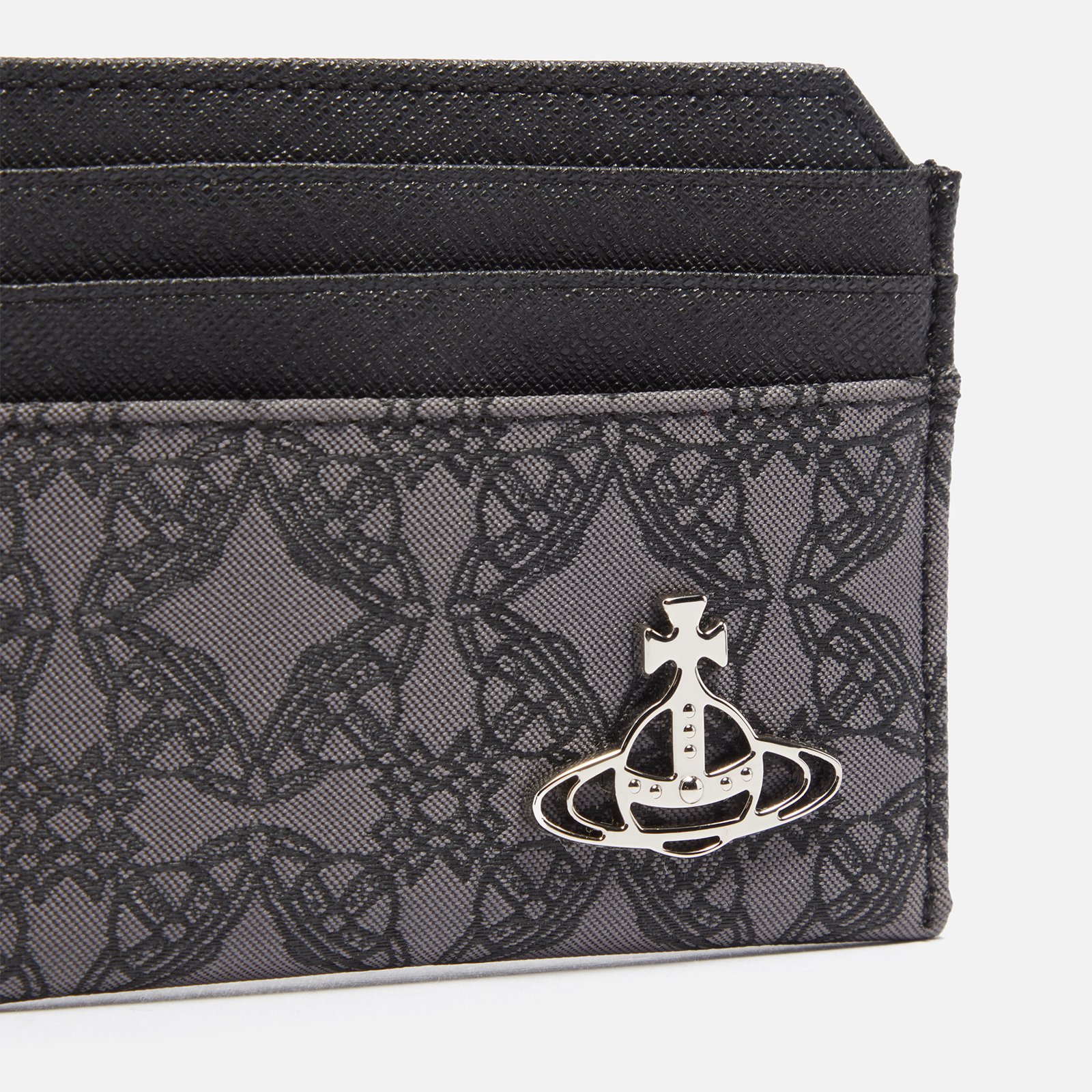 カードケース・名刺入れ Vivienne Westwood Black Leather Credit Card Holder Orb Vivienne Westwood Orb-plaque Cardholder | Black | FARFETCH