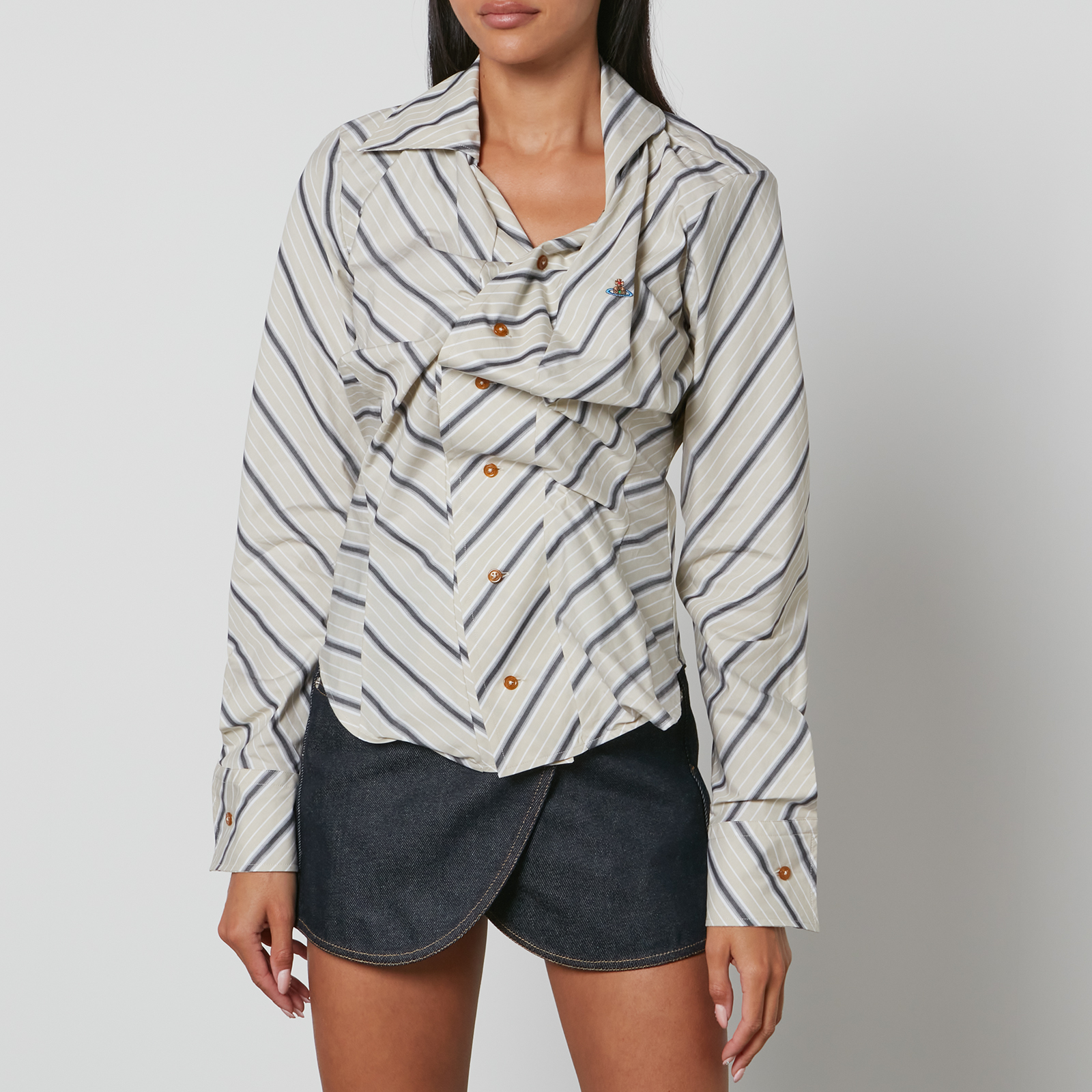 Vivienne Westwood Drunken Striped Cotton-Poplin Shirt - IT